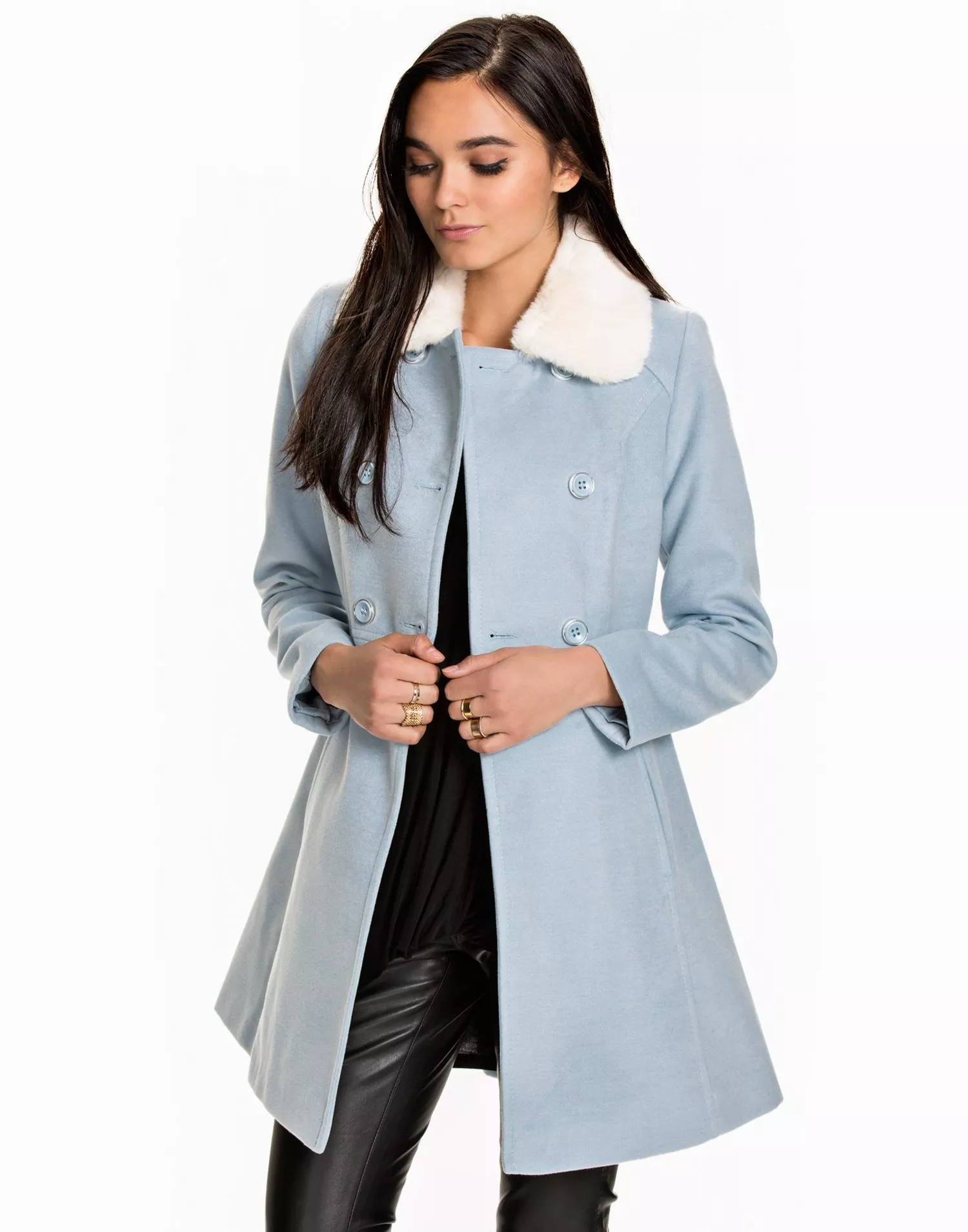 Miss selfridge blue coat sale