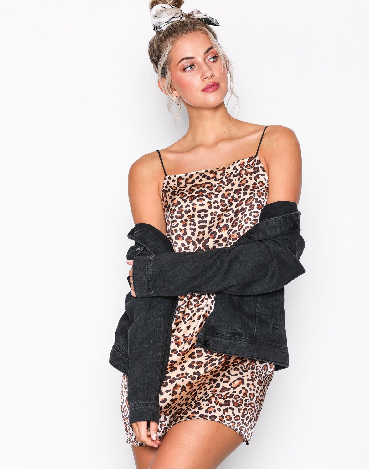 Leopard Mini Slip Dress