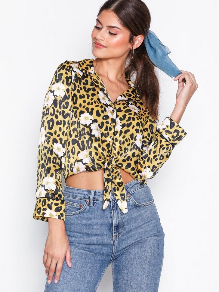 Festbluse Print Pyjama Shirt festtop