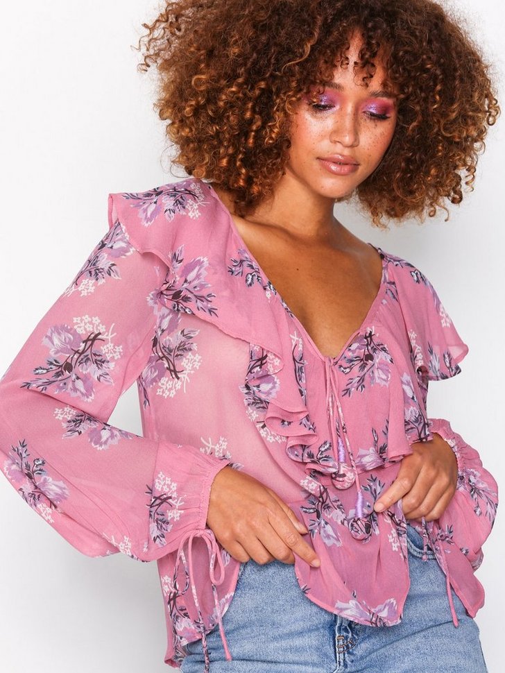 Festbluse Floral Ruffle Blouse festtop