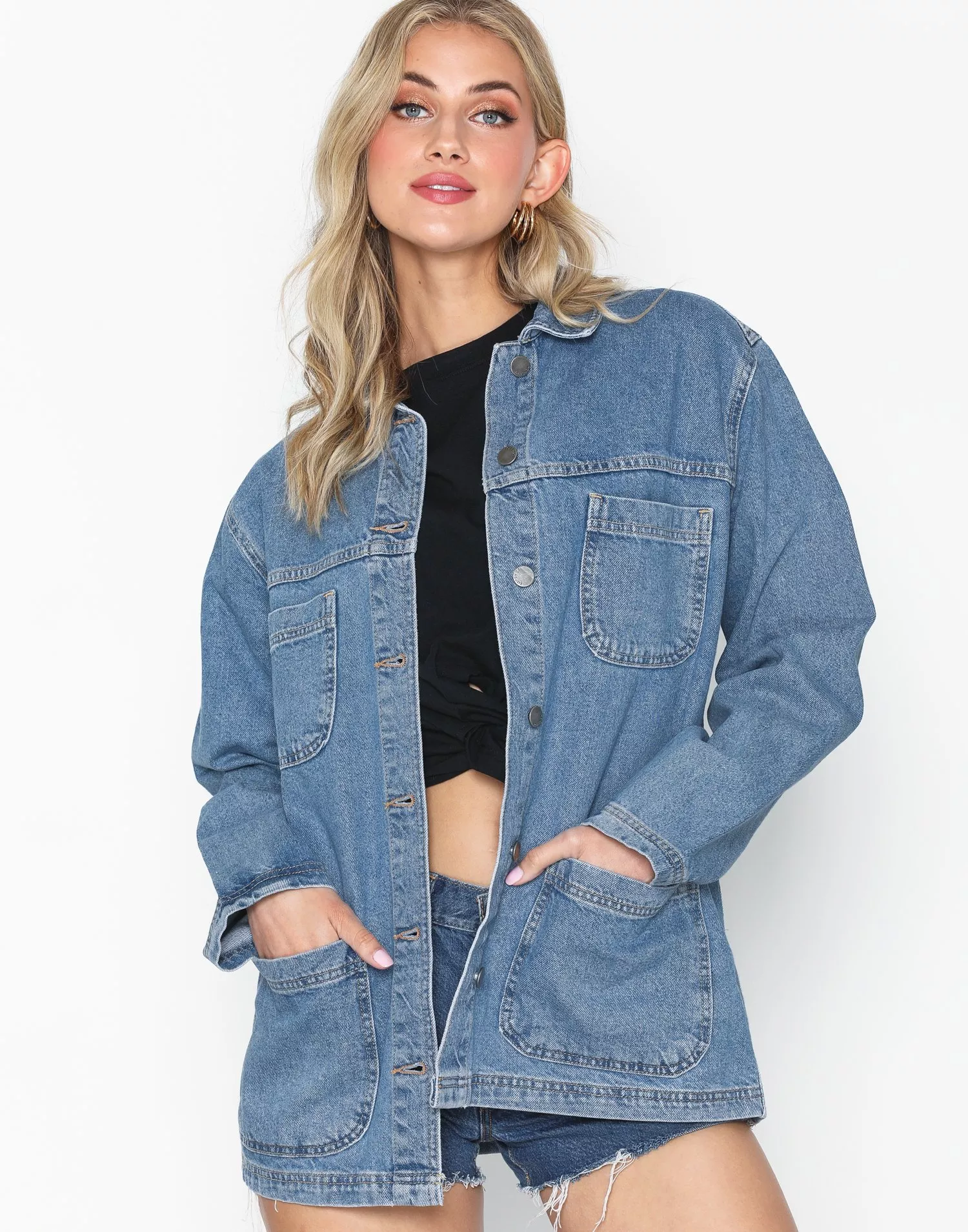 Topshop oversized denim on sale shacket