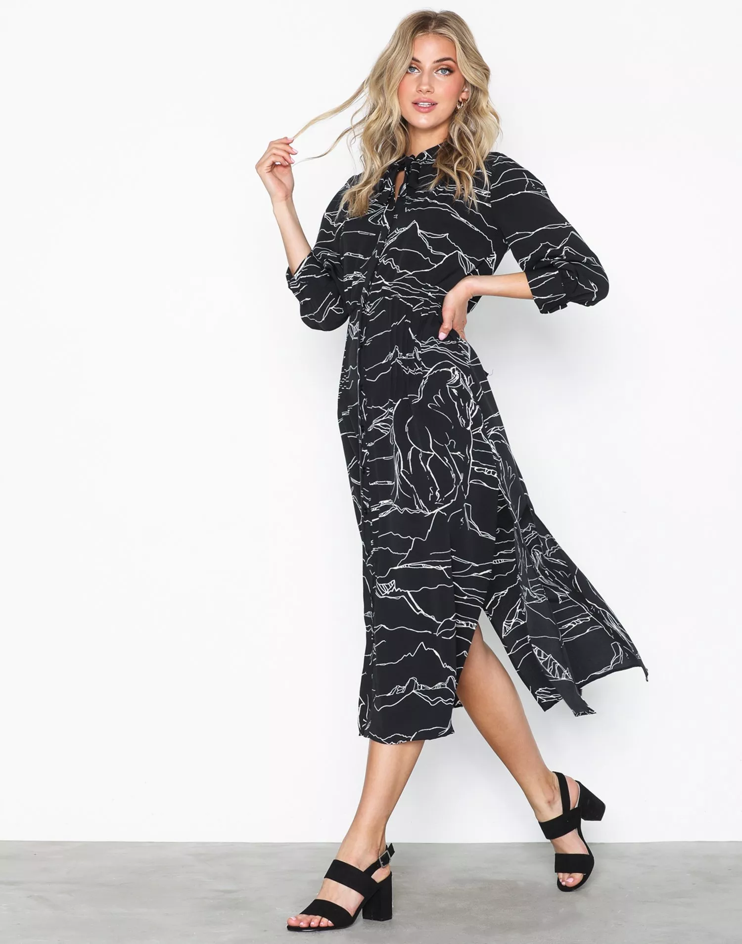 Horse print midi dress topshop sale