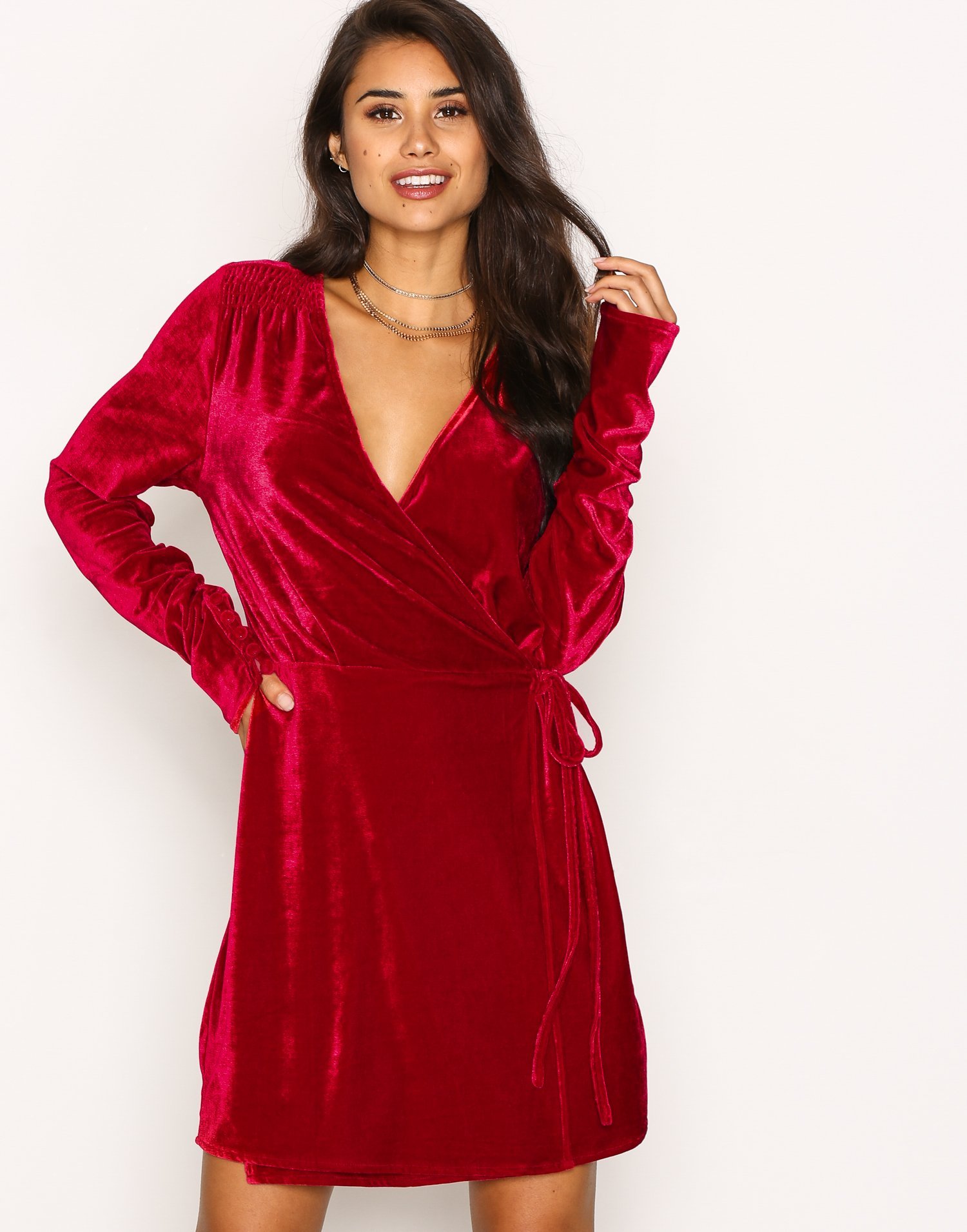 Fancy Velvet Wrap Dress