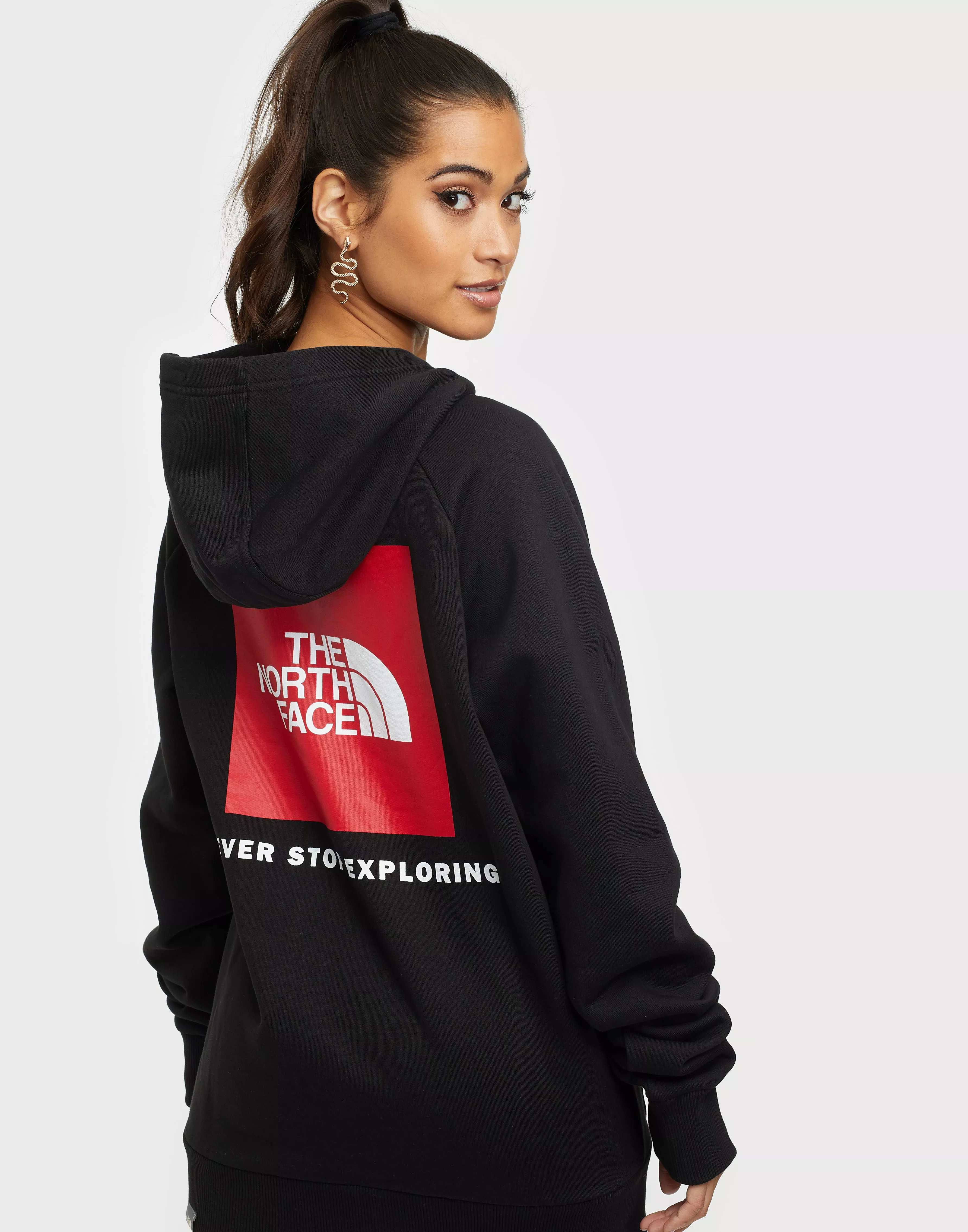 The north face hoodie red clearance box