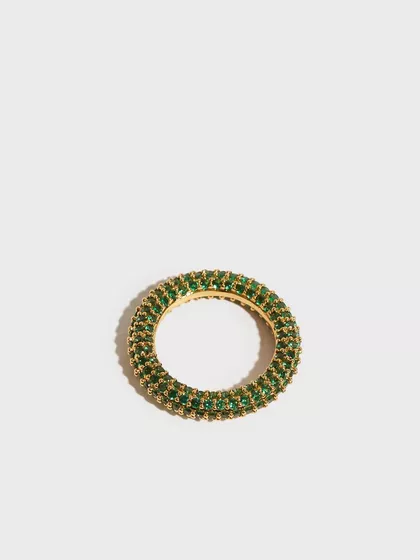 Emerald Pave Ring