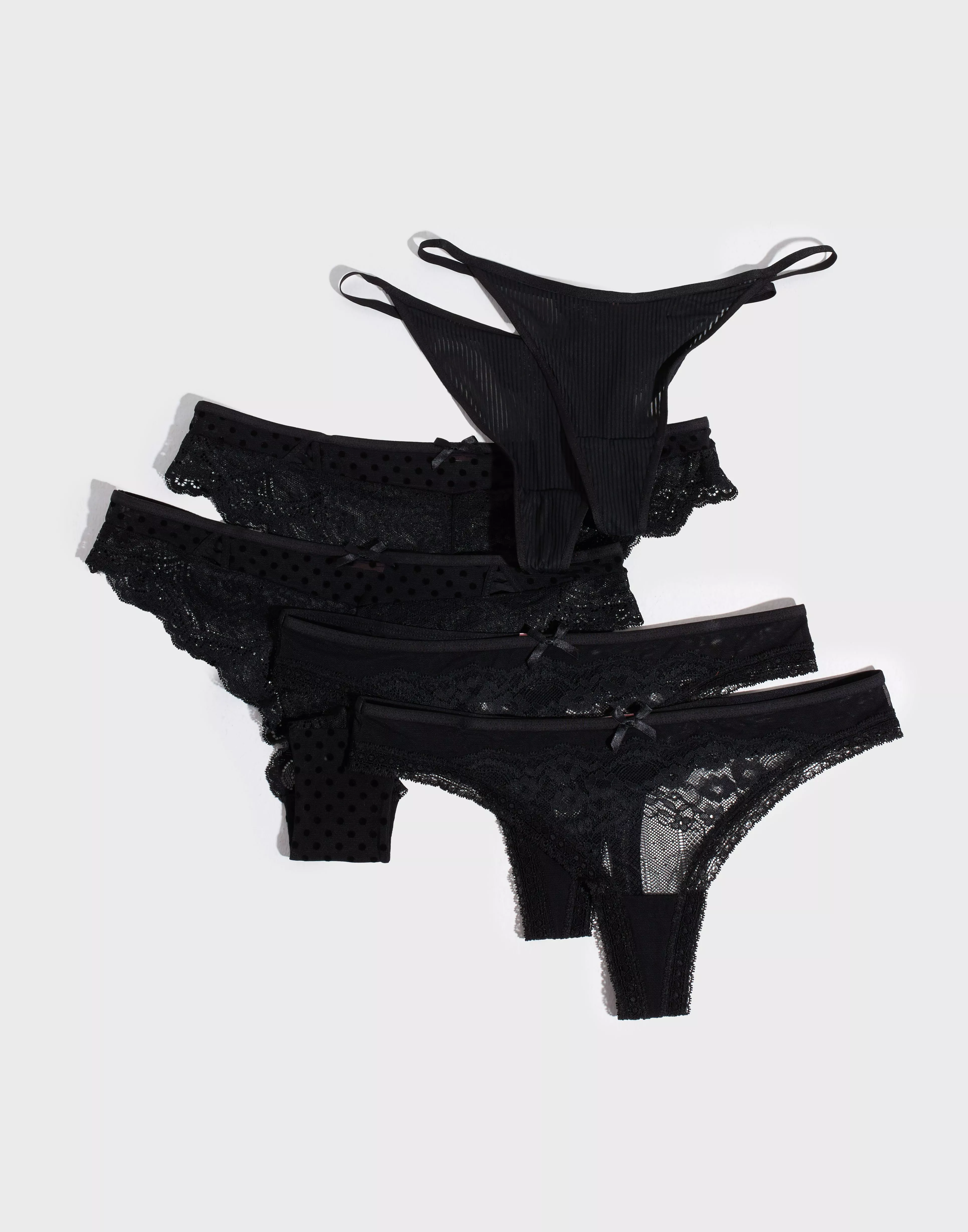 Osta Hunkemöller 6-pack Kaiden String - Caviar 