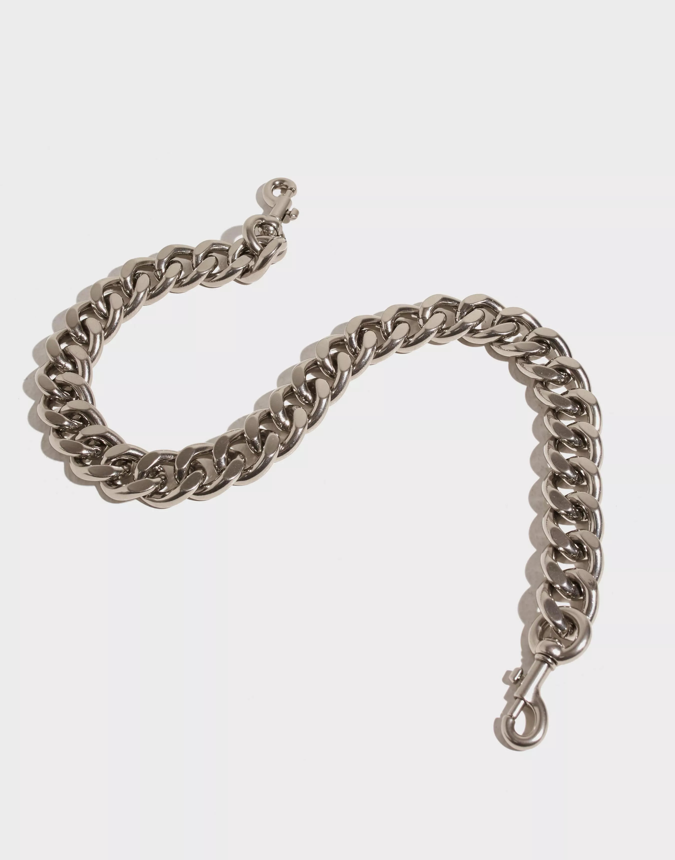 Marc Jacobs Nickel The Chainlink Silver Bag Strap