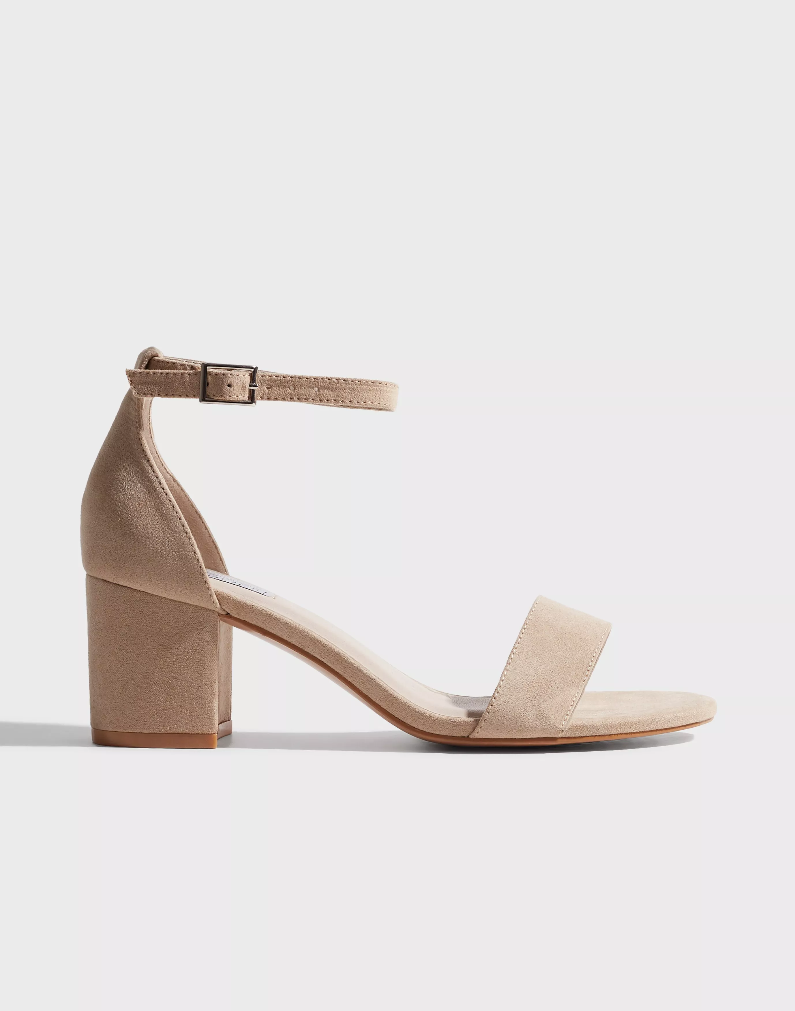 Beige suede block heel sandals sale