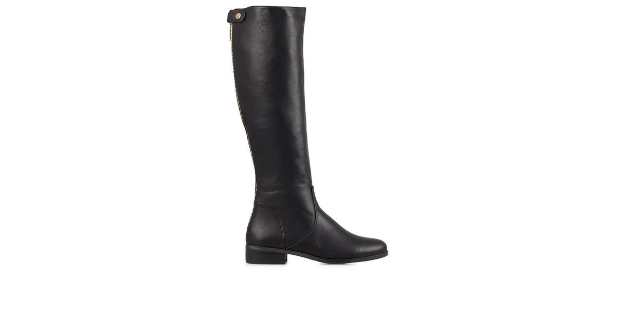 Buy Nelly Flat Knee High Boot - Black | Nelly.com