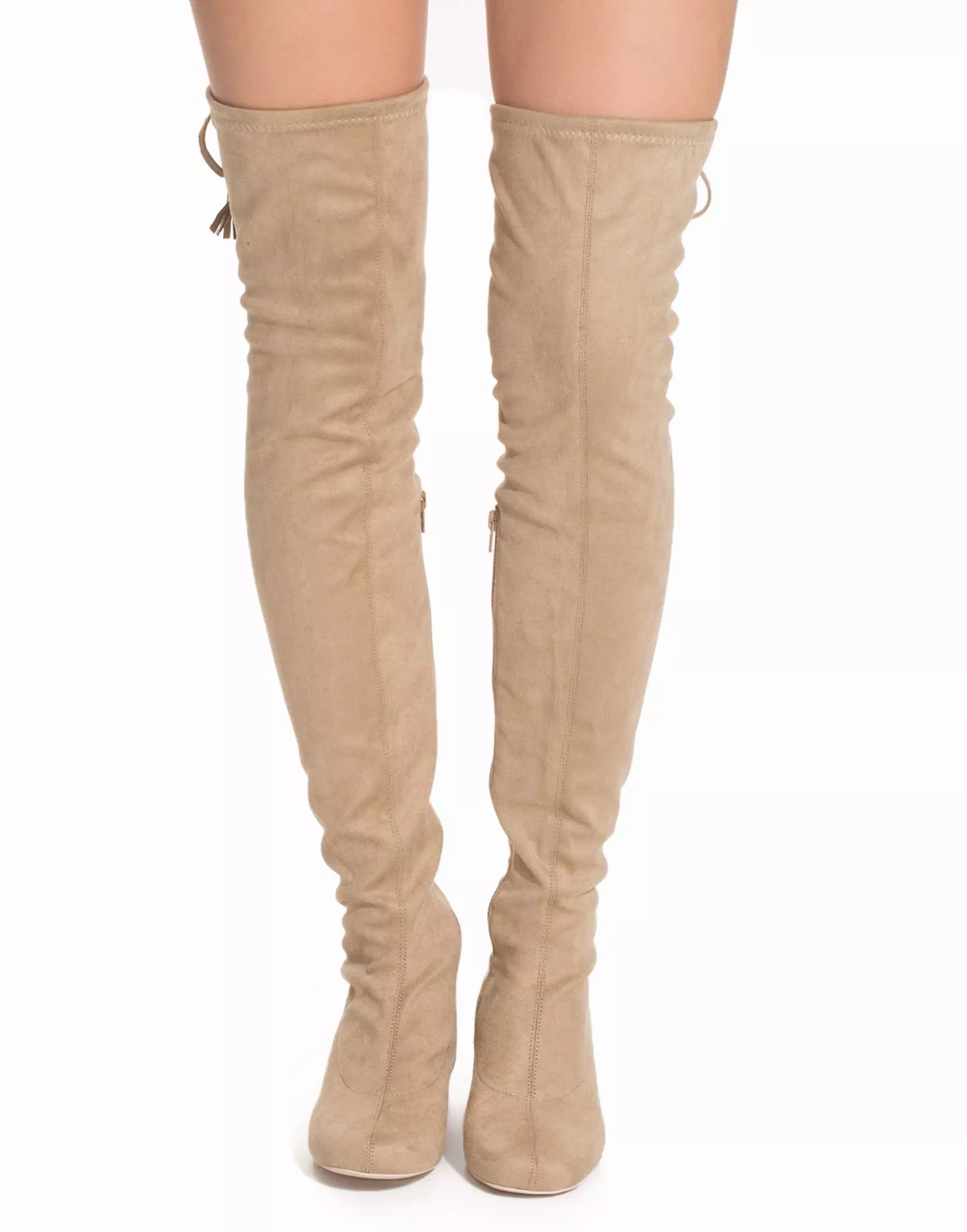 Thigh high small hot sale heel boots