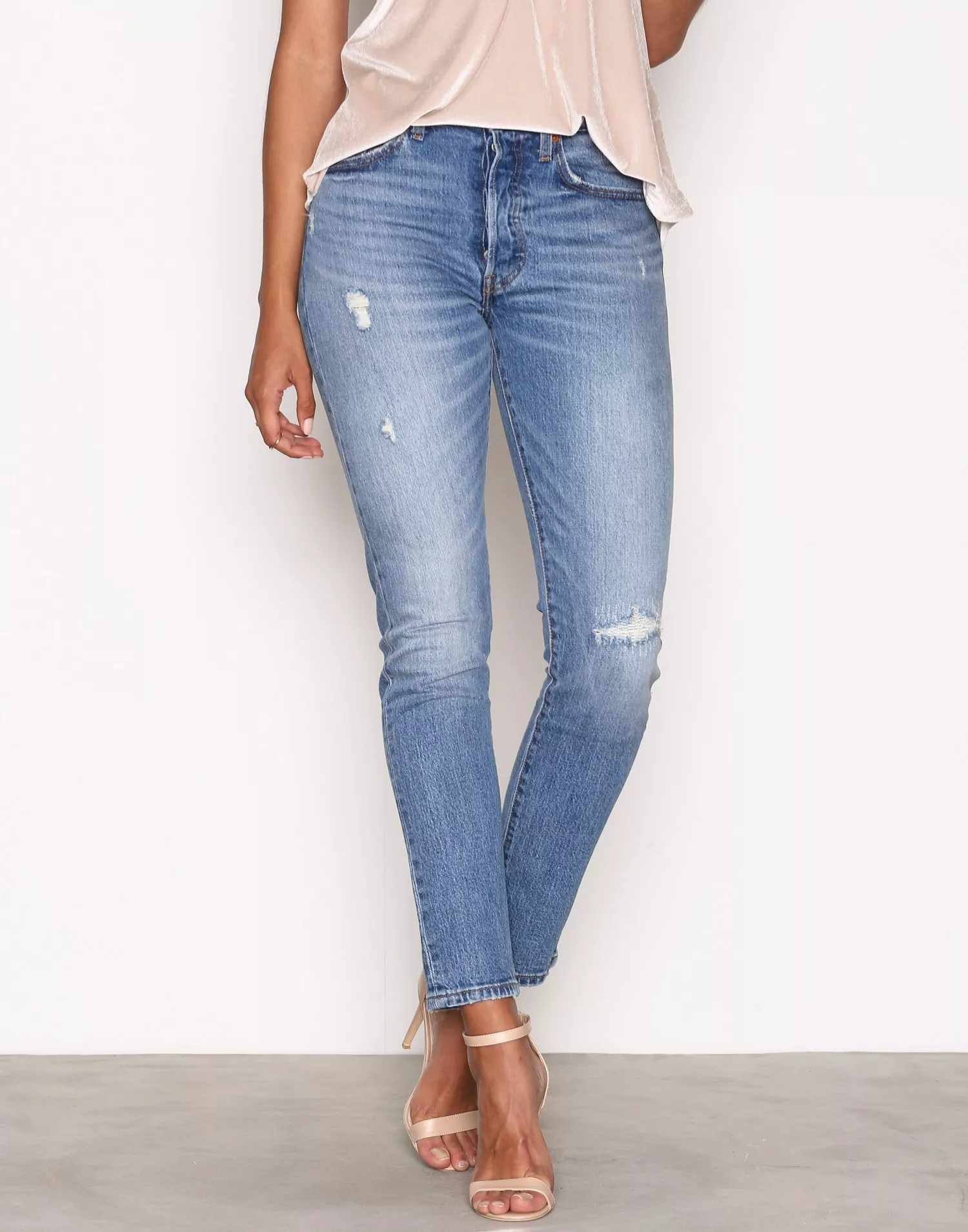 Levi's 501 stretch skinny jeans post modern blues sale