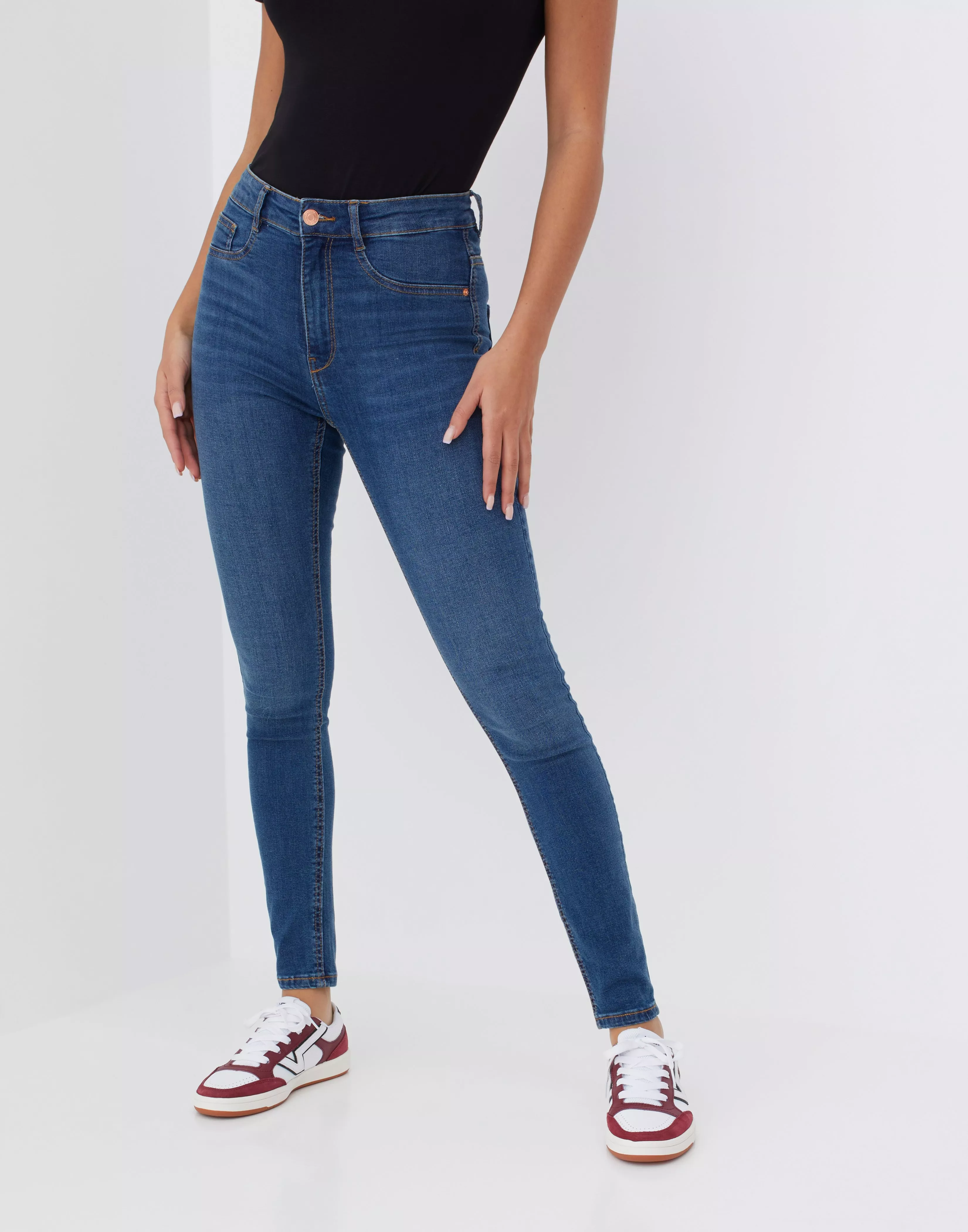 Grøn Alice dinosaurus Buy Gina Tricot Molly High Waist Jeans - Dark Blue | Nelly.com