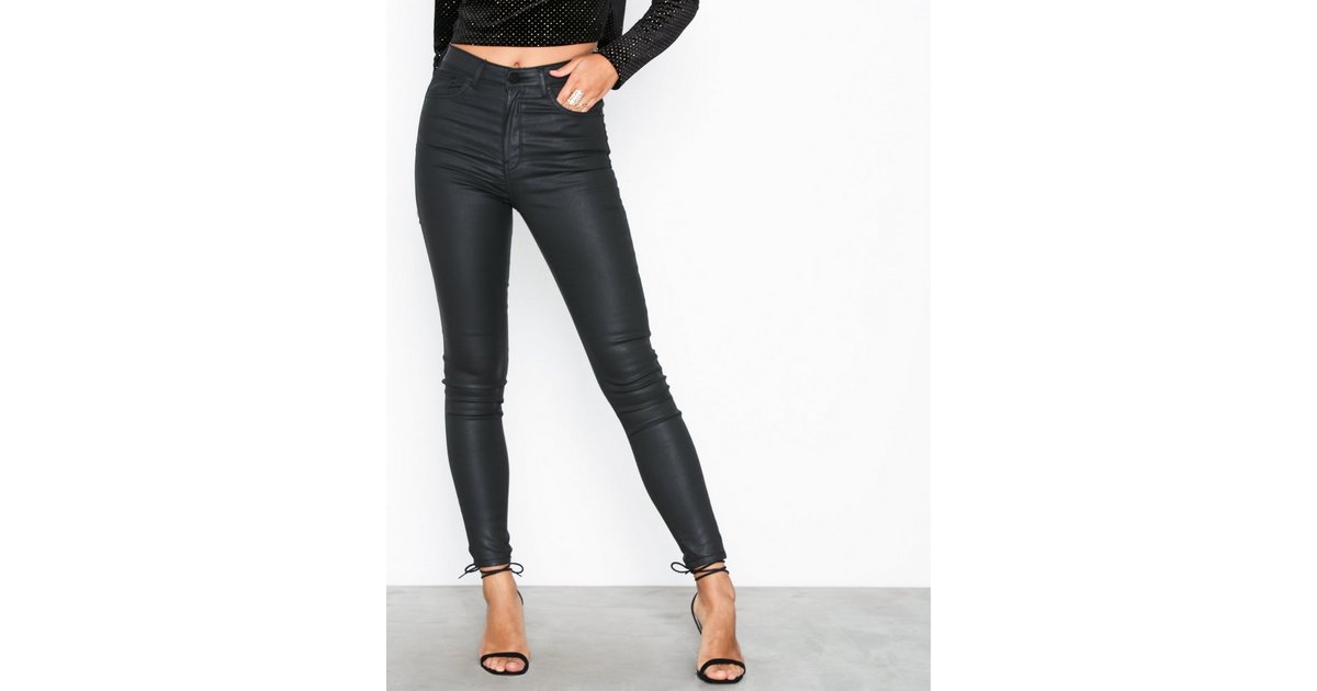 Coated bootcut jeans - Black - Women - Gina Tricot