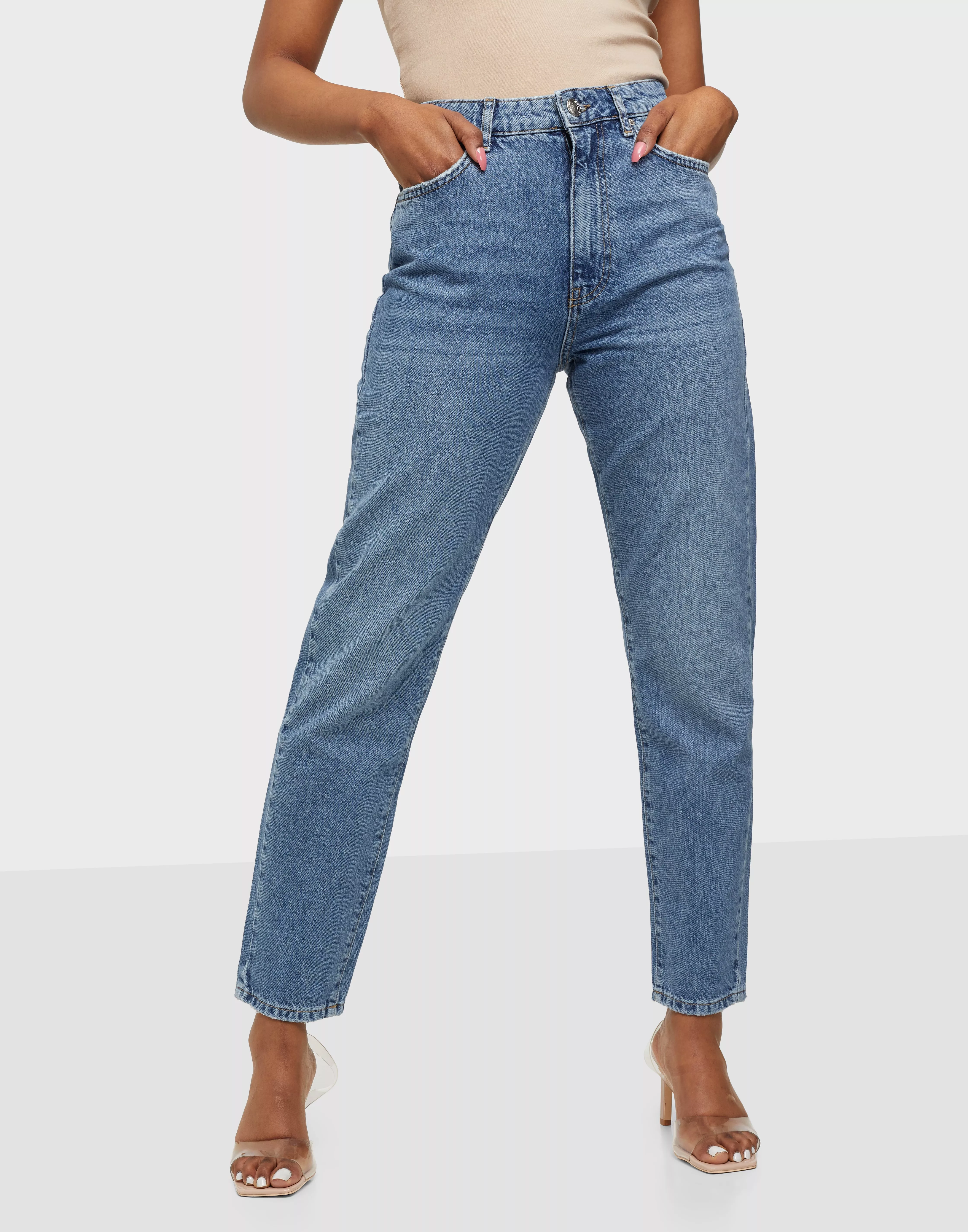 Buy Gina Tricot Dagny Jeans - Mid Blue | Nelly.com