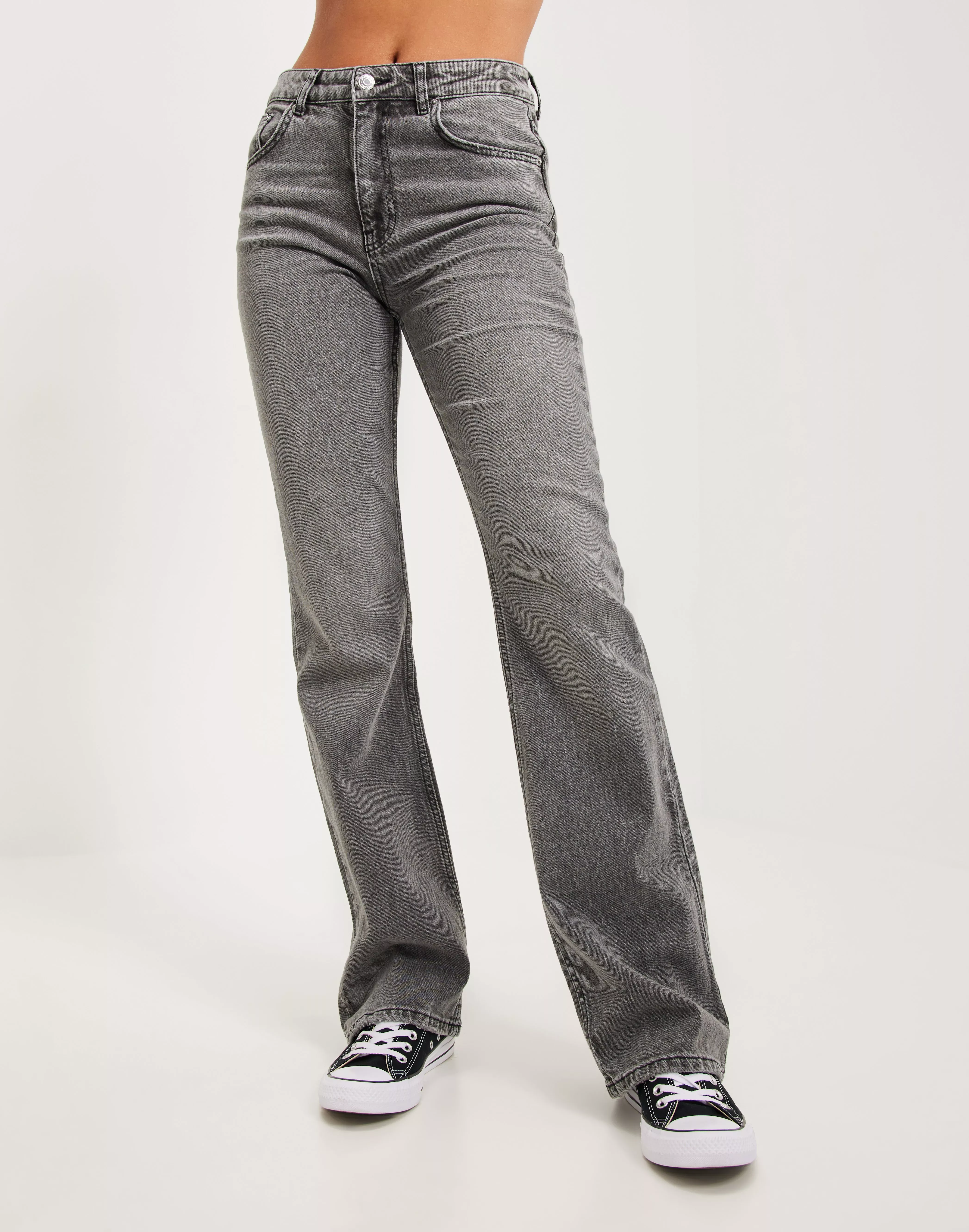 Gina Tricot LOW WAIST - Bootcut jeans - grey 