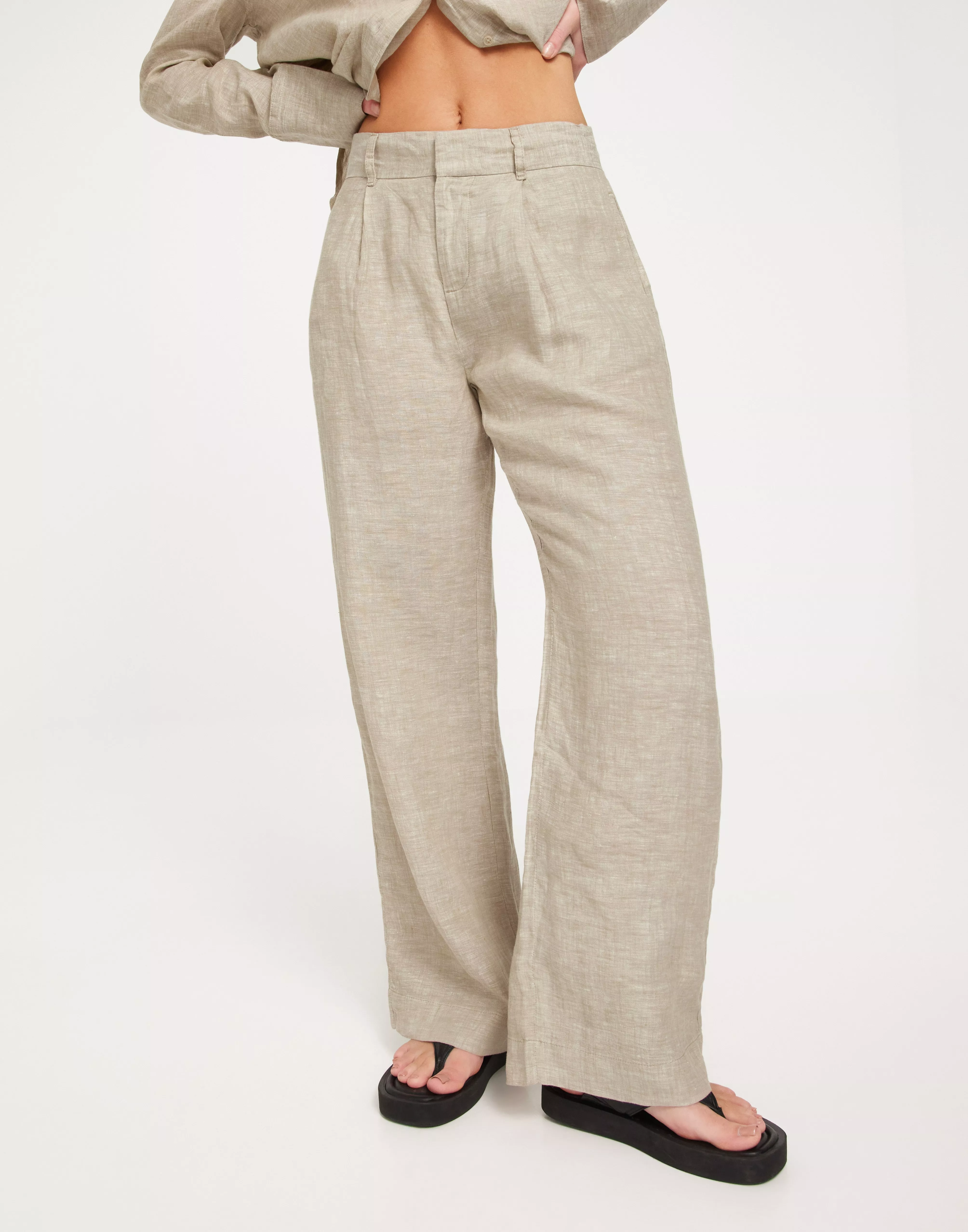 Tall on sale linen trousers