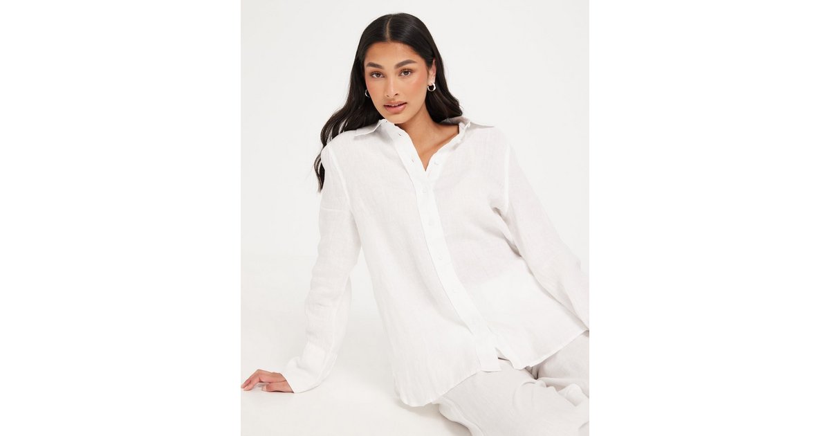 Buy Gina Tricot Lovisa linen shirt - White