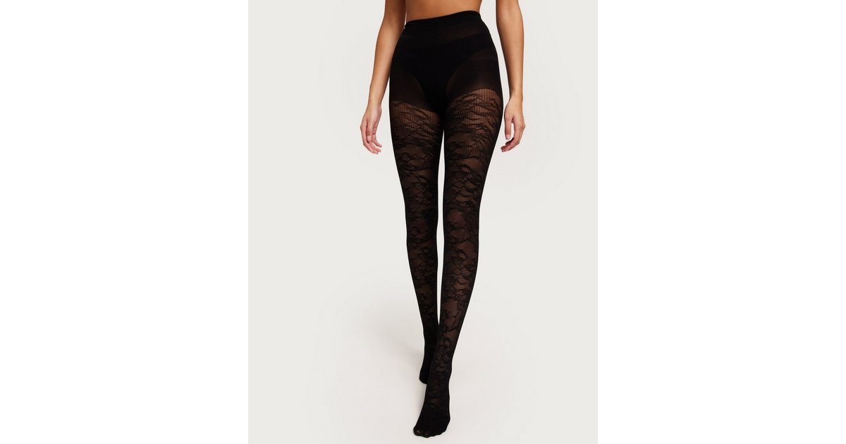 Buy BECKSÖNDERGAARD Floral Net Tights - Black