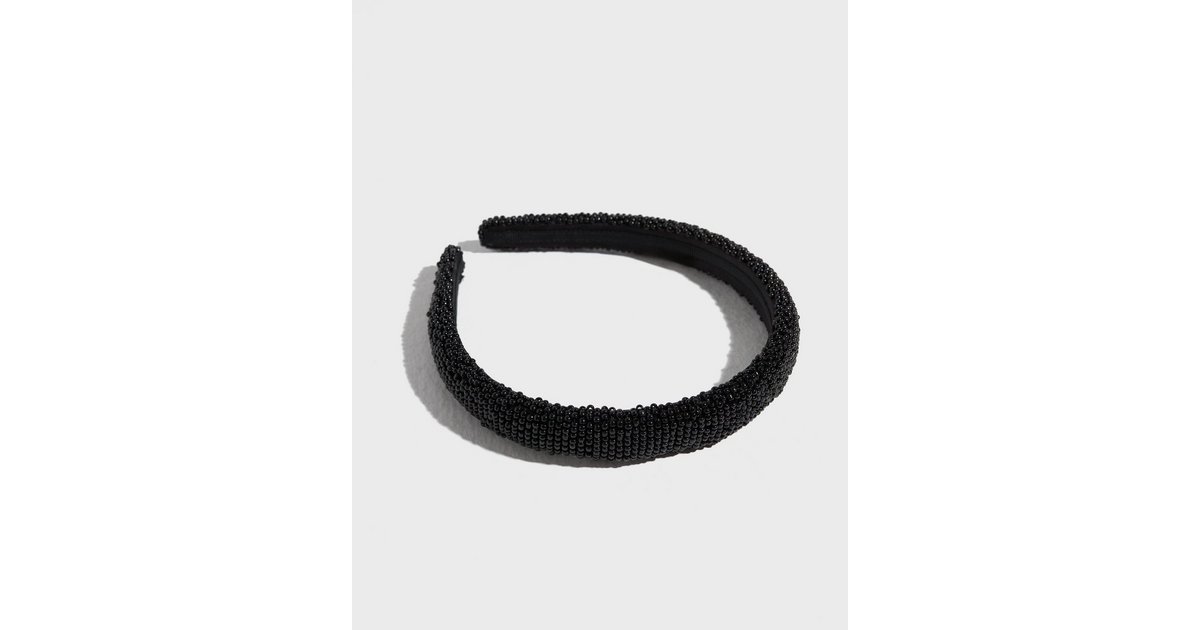 Köp BecksÖndergaard Solid Slim Beaded Hairbrace - Black 