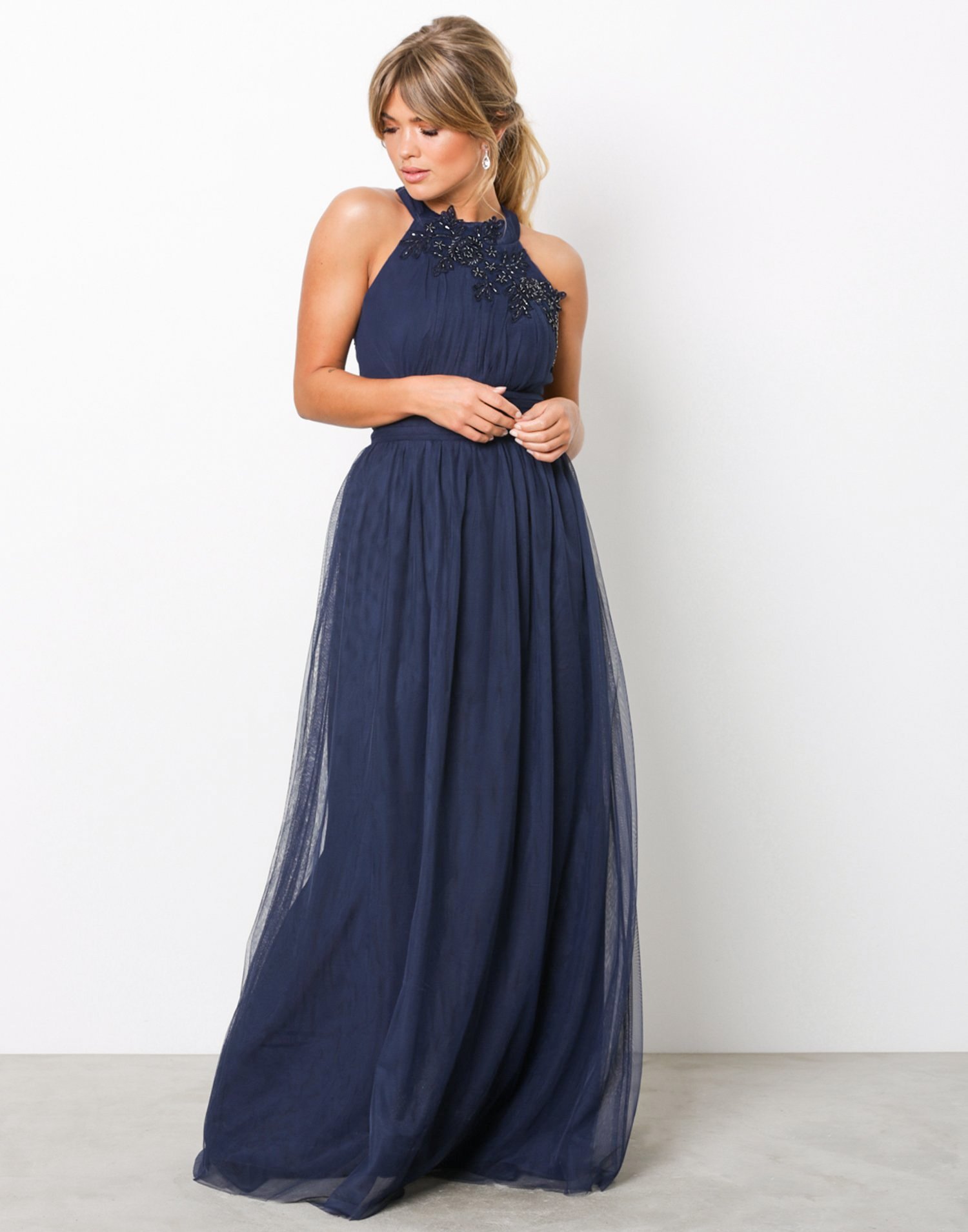 Floral Applique Maxi Dress