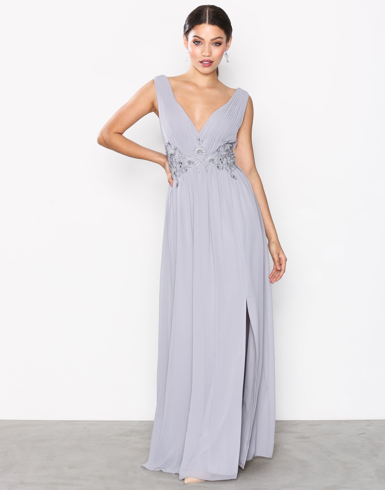 Chiffon Trim Maxi Dress