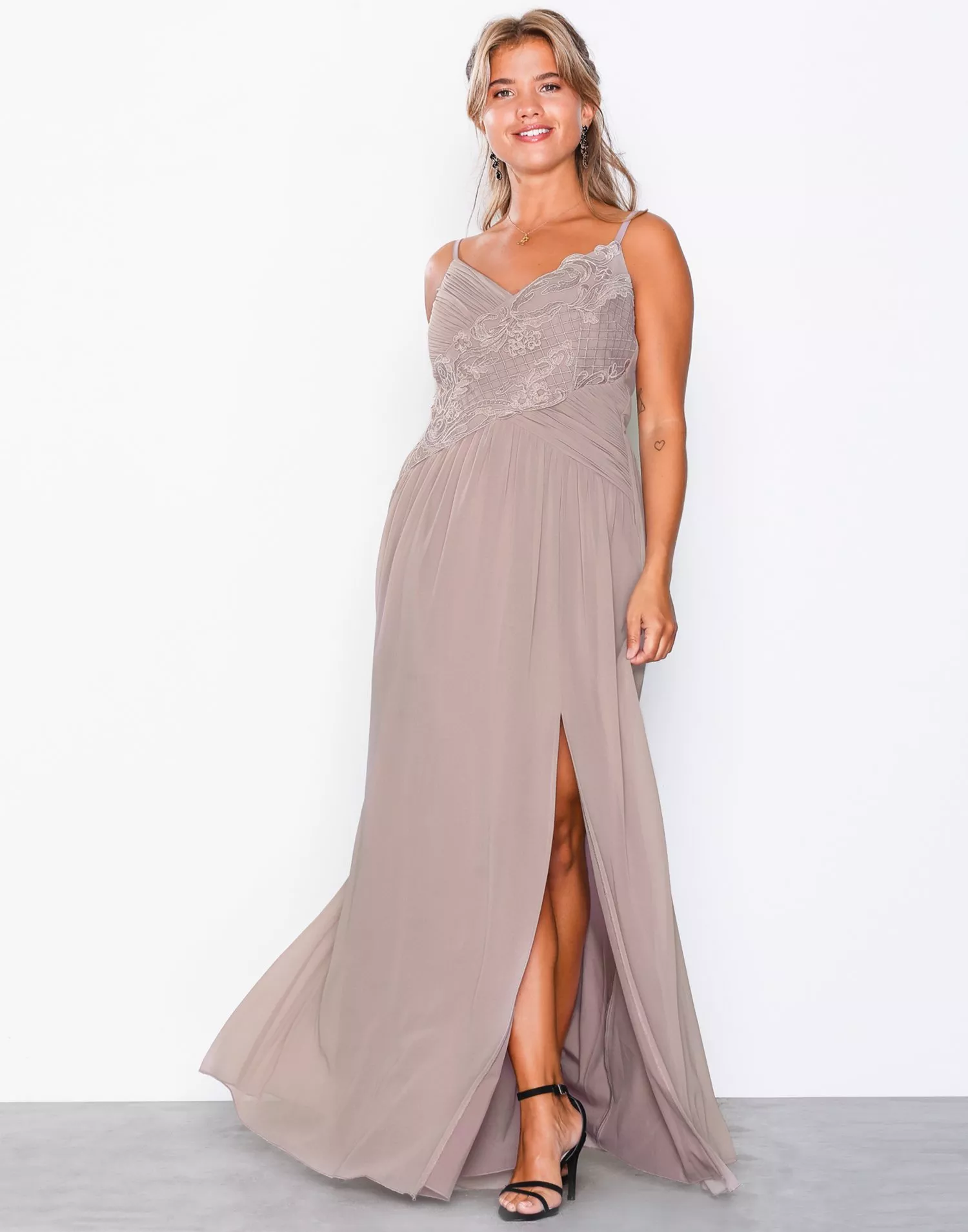 Little mistress crochet insert maxi outlet dress