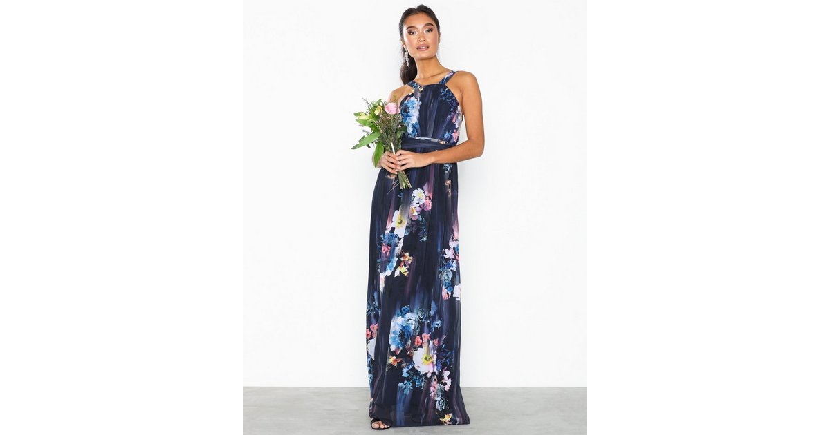 Little mistress viola floral plunge store maxi dress