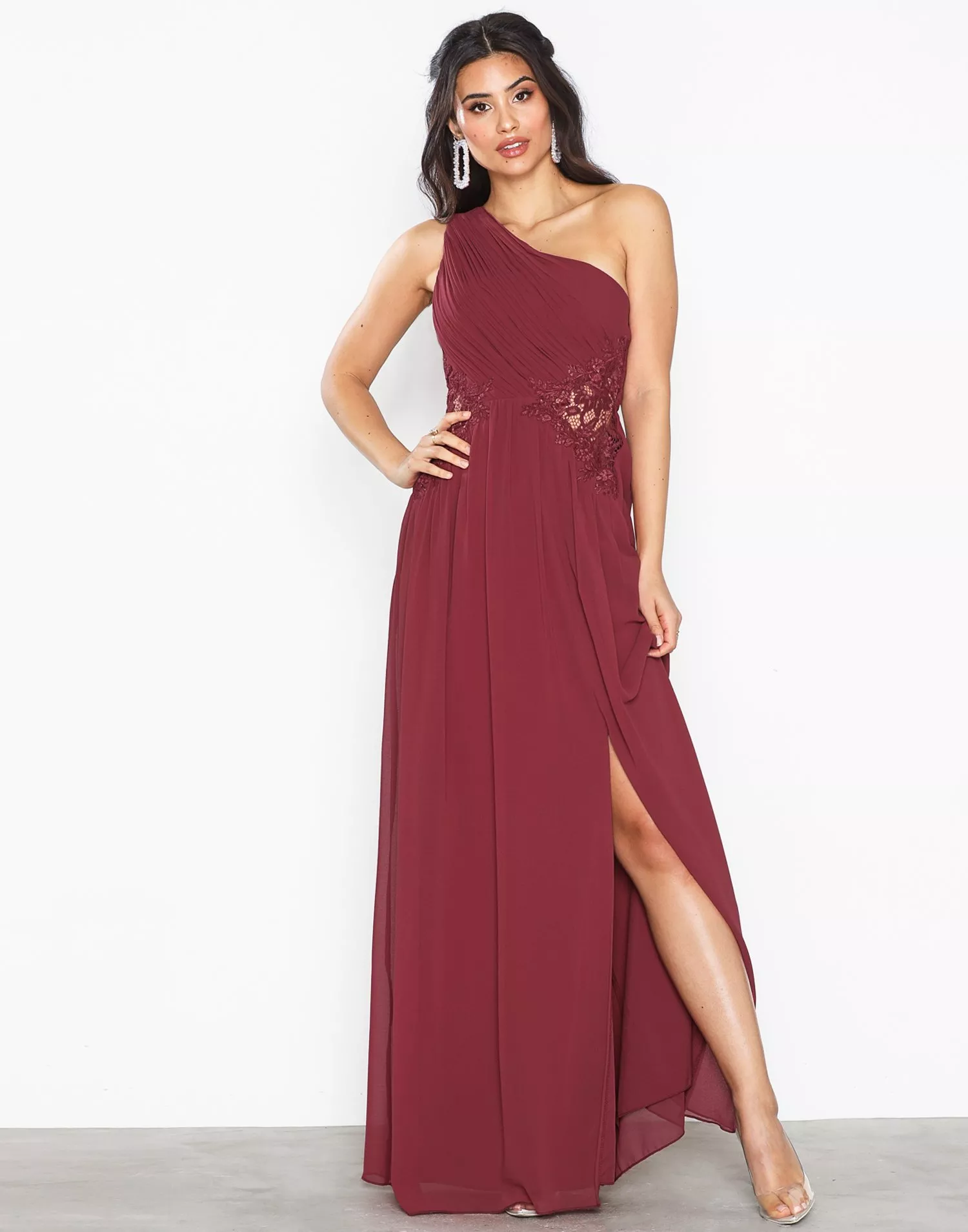 Little mistress one shoulder maxi outlet dress