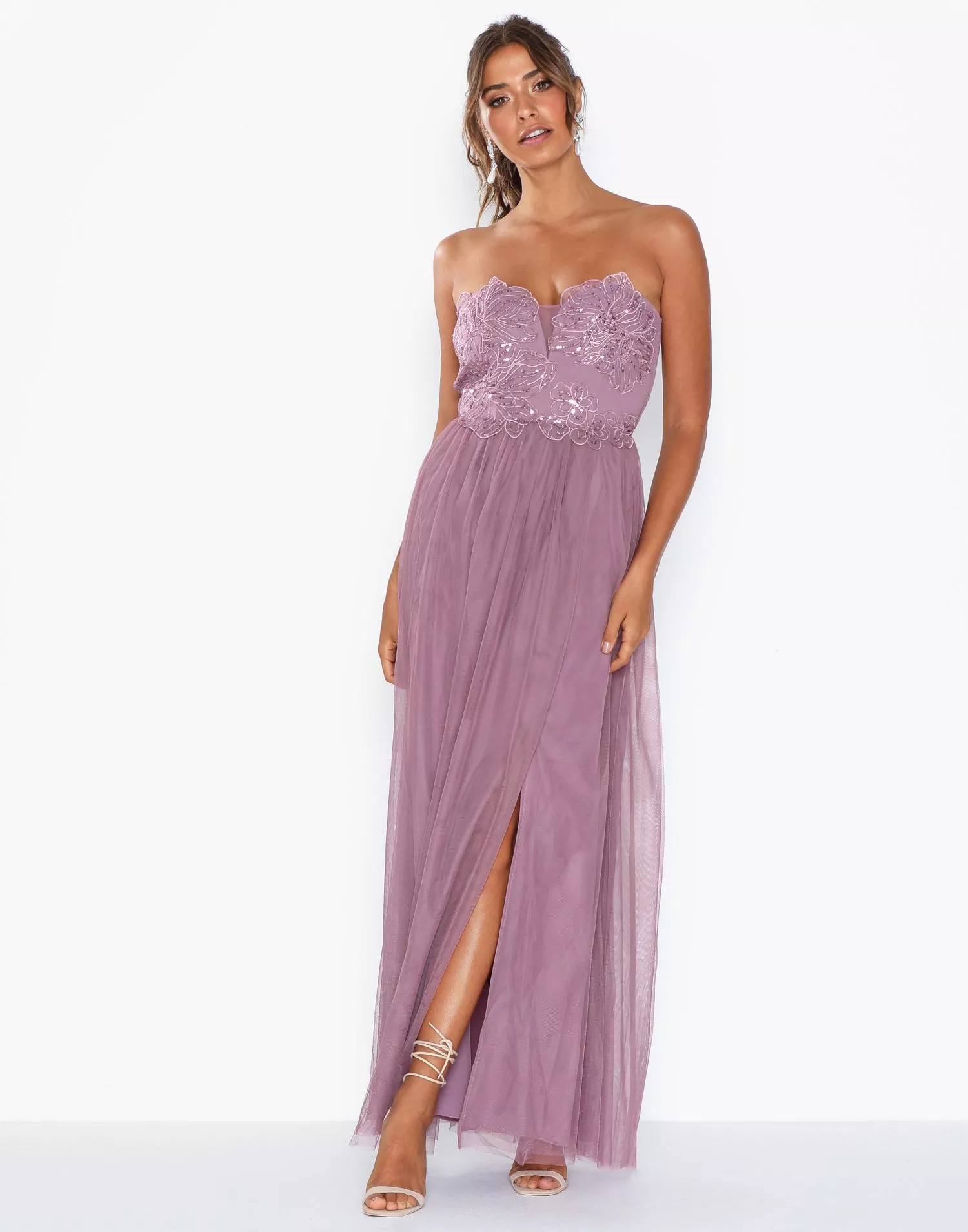 Little mistress rose deals chiffon lace maxi dress