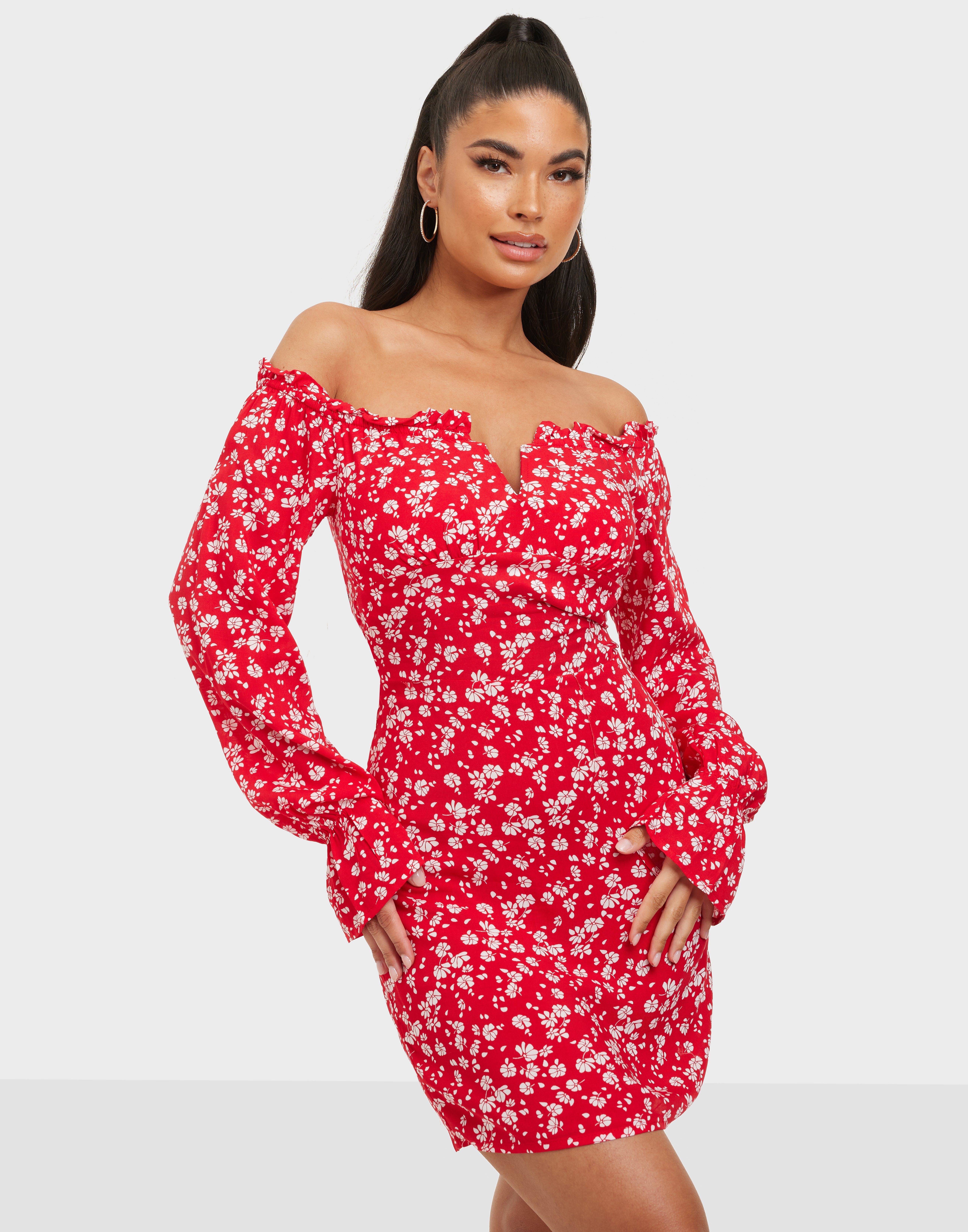 parisian floral ditsy mini dress