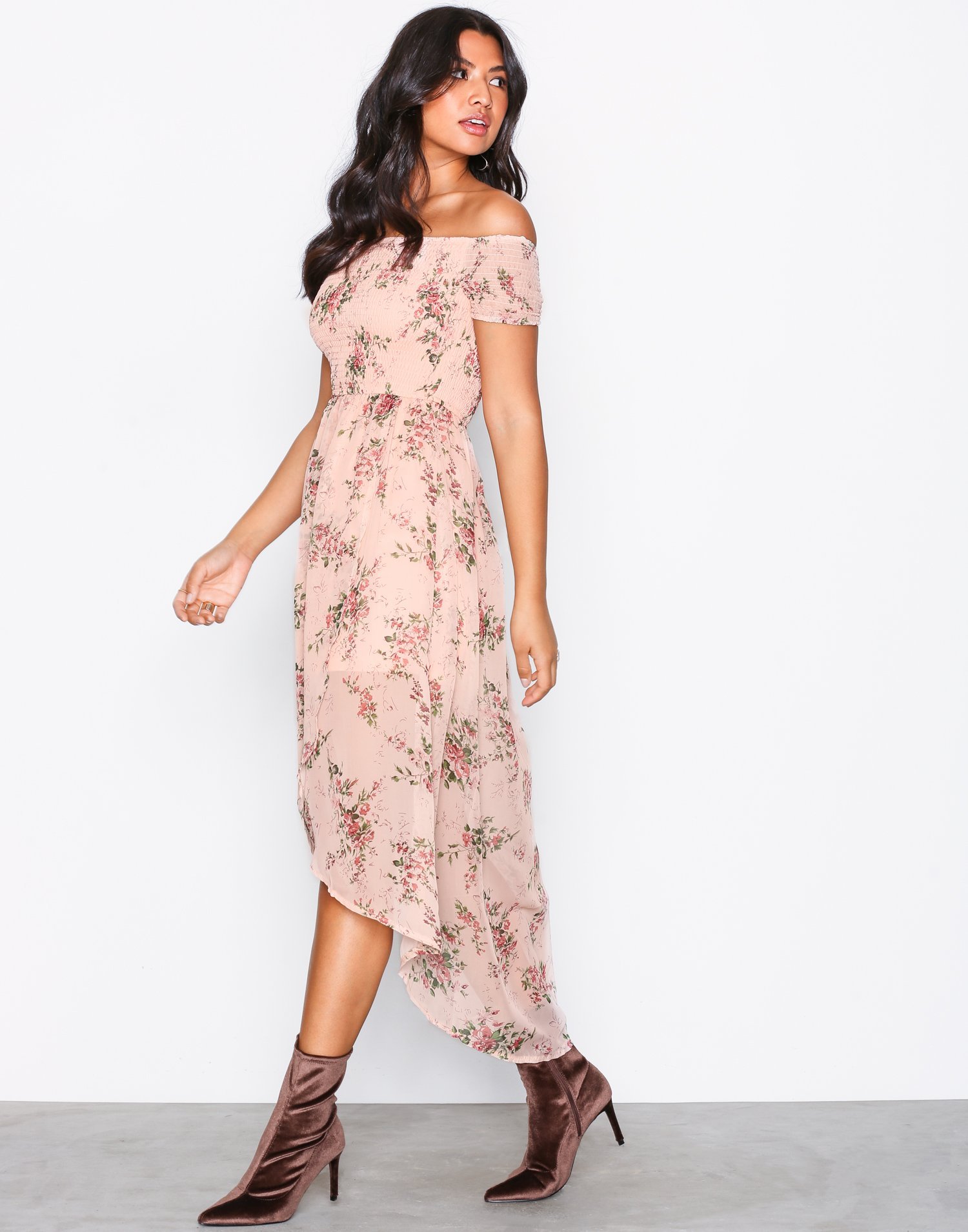 Off-Shoulder Midi Dress
