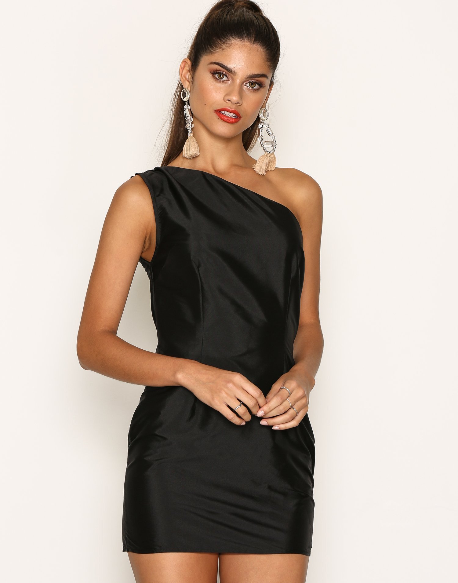 Ruffle One Shoulder Bodycon Dress