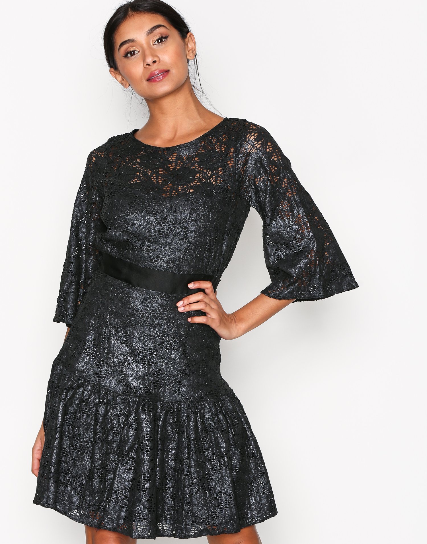 Lace Frill Hem Dress