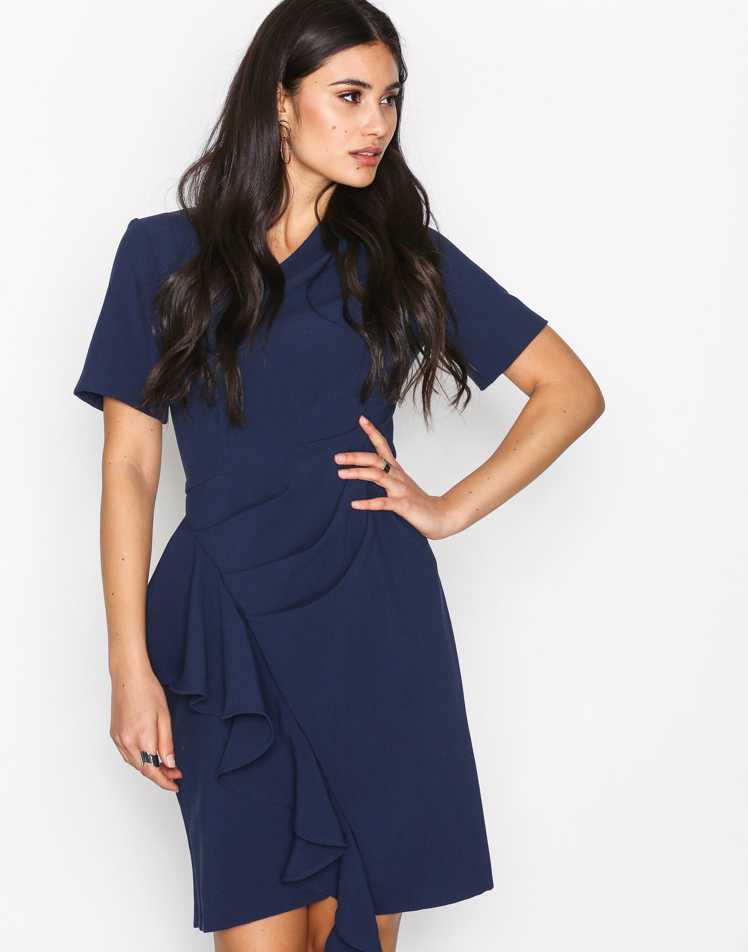 Asymmetric Pleated Dress