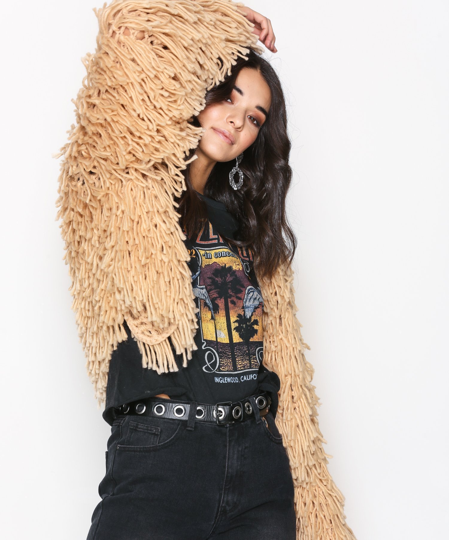 shaggy cardigan missguided