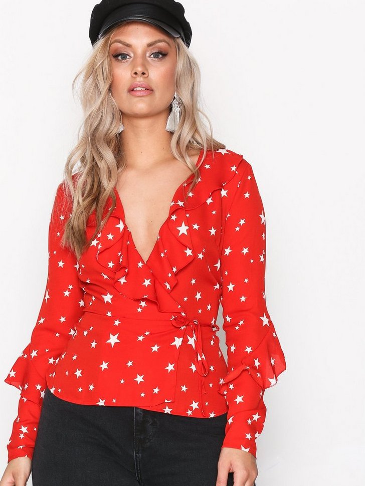 Festbluse Star Print Blouse festtop