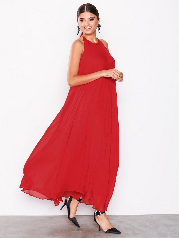 Gallakjole festkjole Pleated Strappy Maxi Dress festtøj