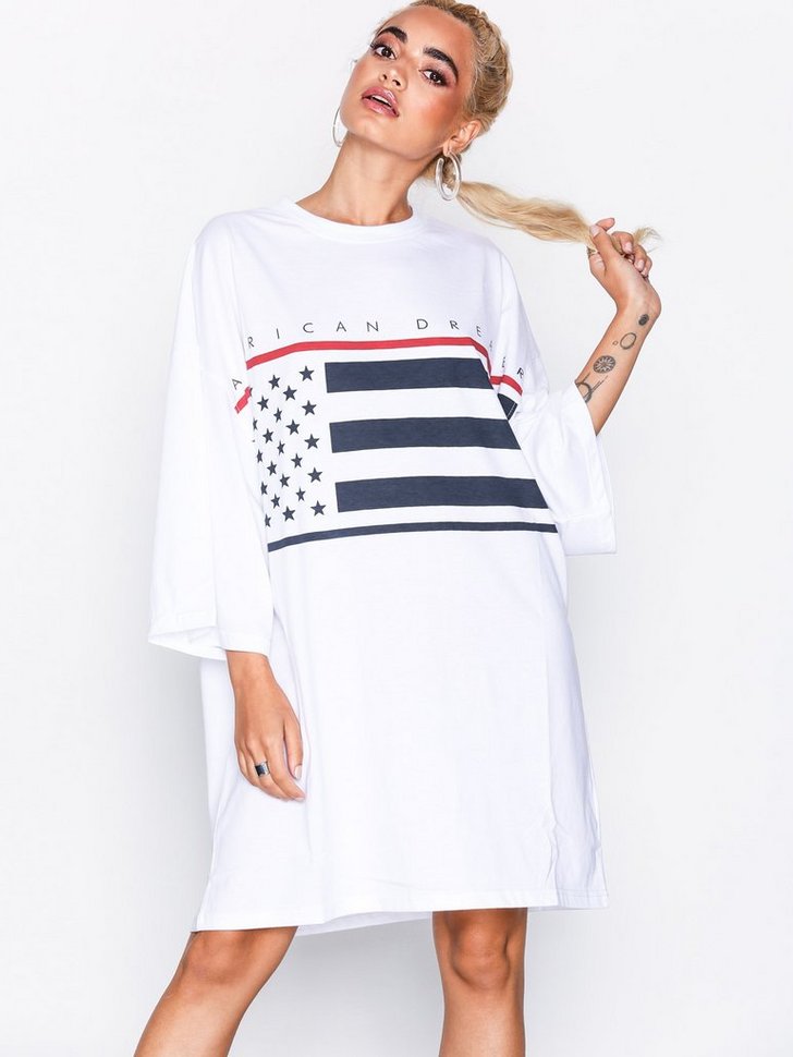 American Flag Oversized T-shirt Dress