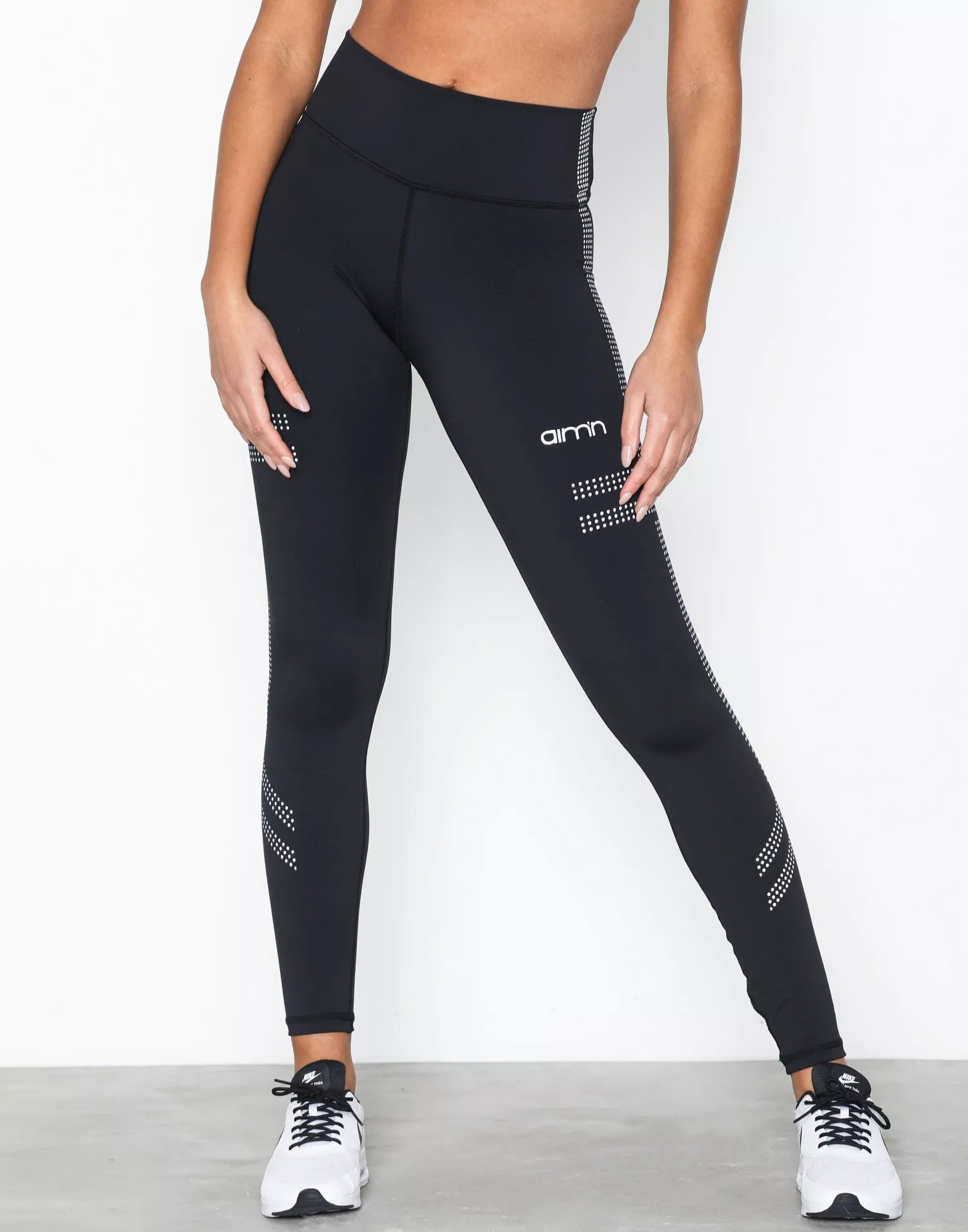 Aim'n Black Stripe Reflective Tights 