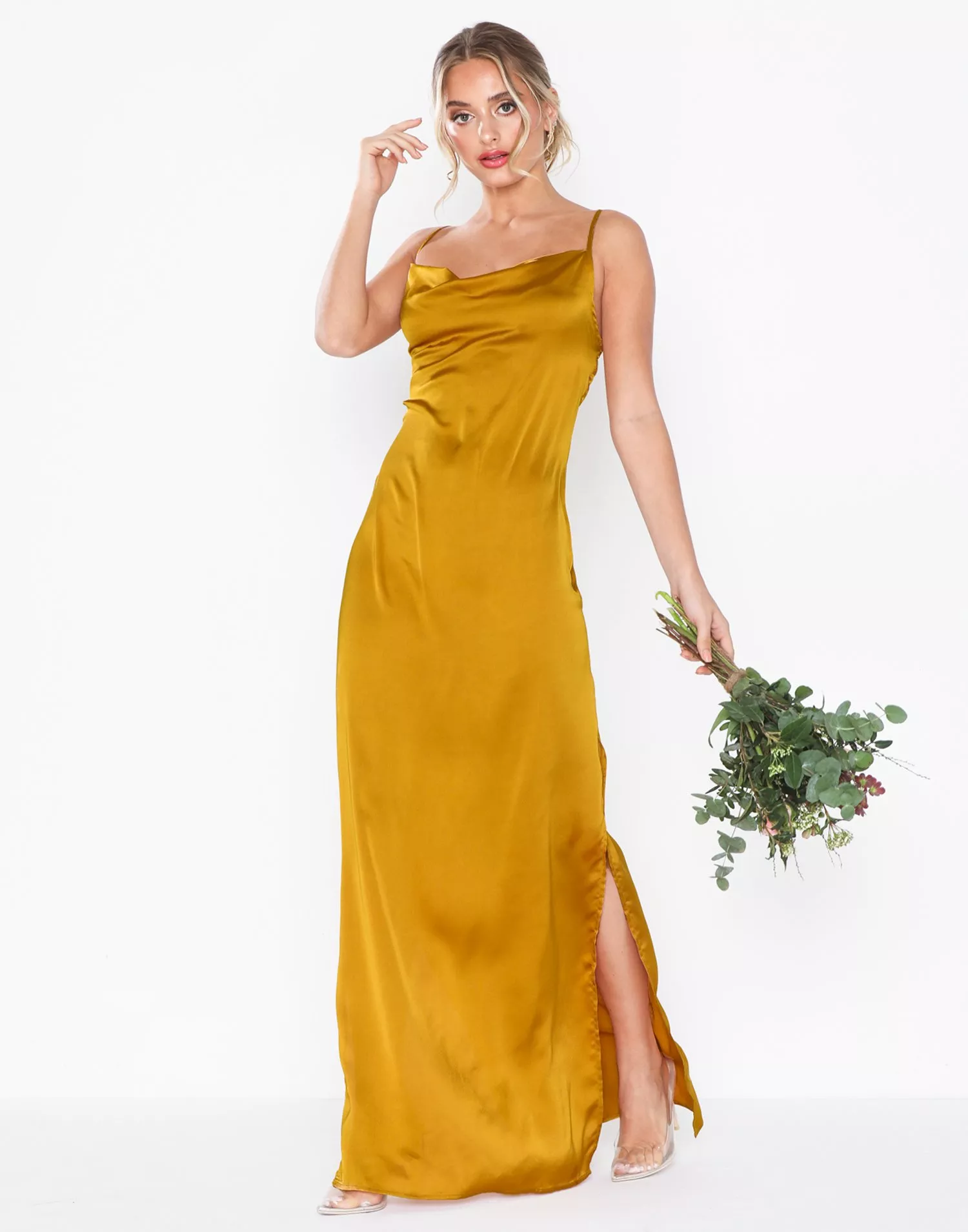 Missguided mustard outlet dress