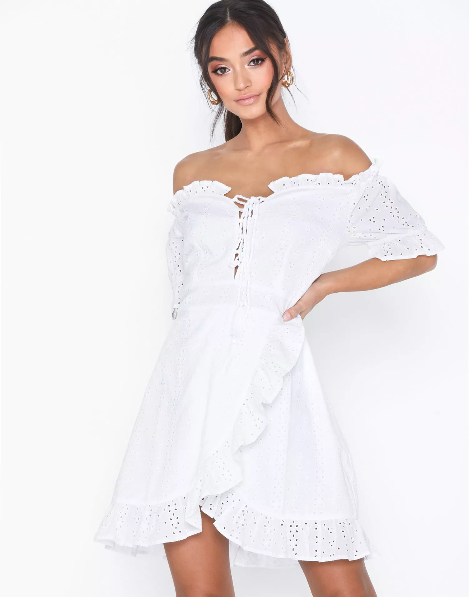 Bardot Broderie Dress