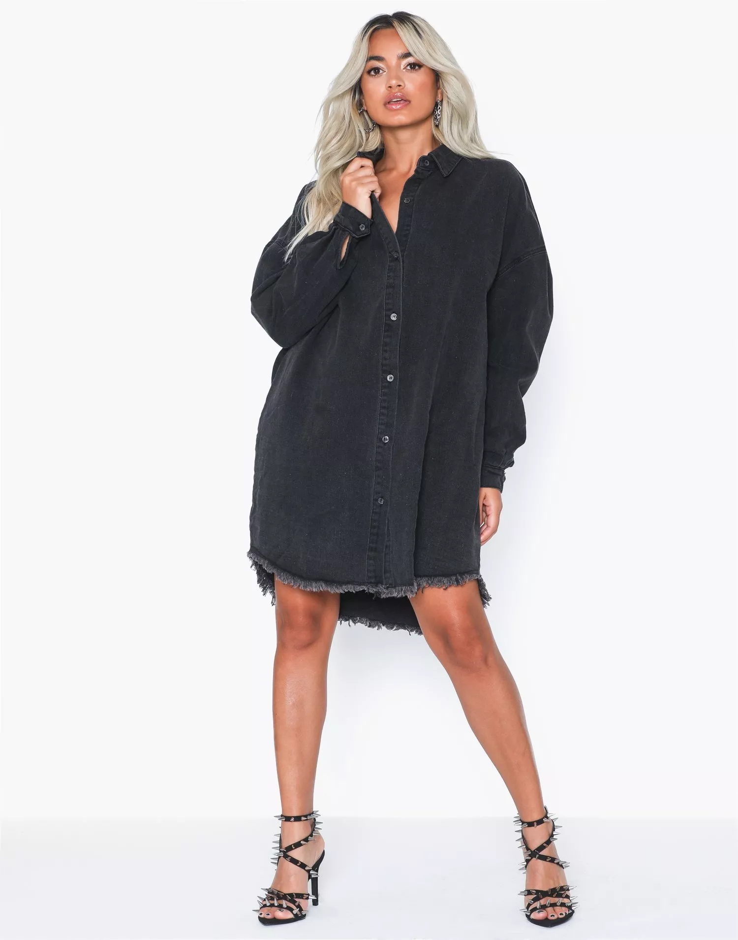 Missguided denim shirt shop dress