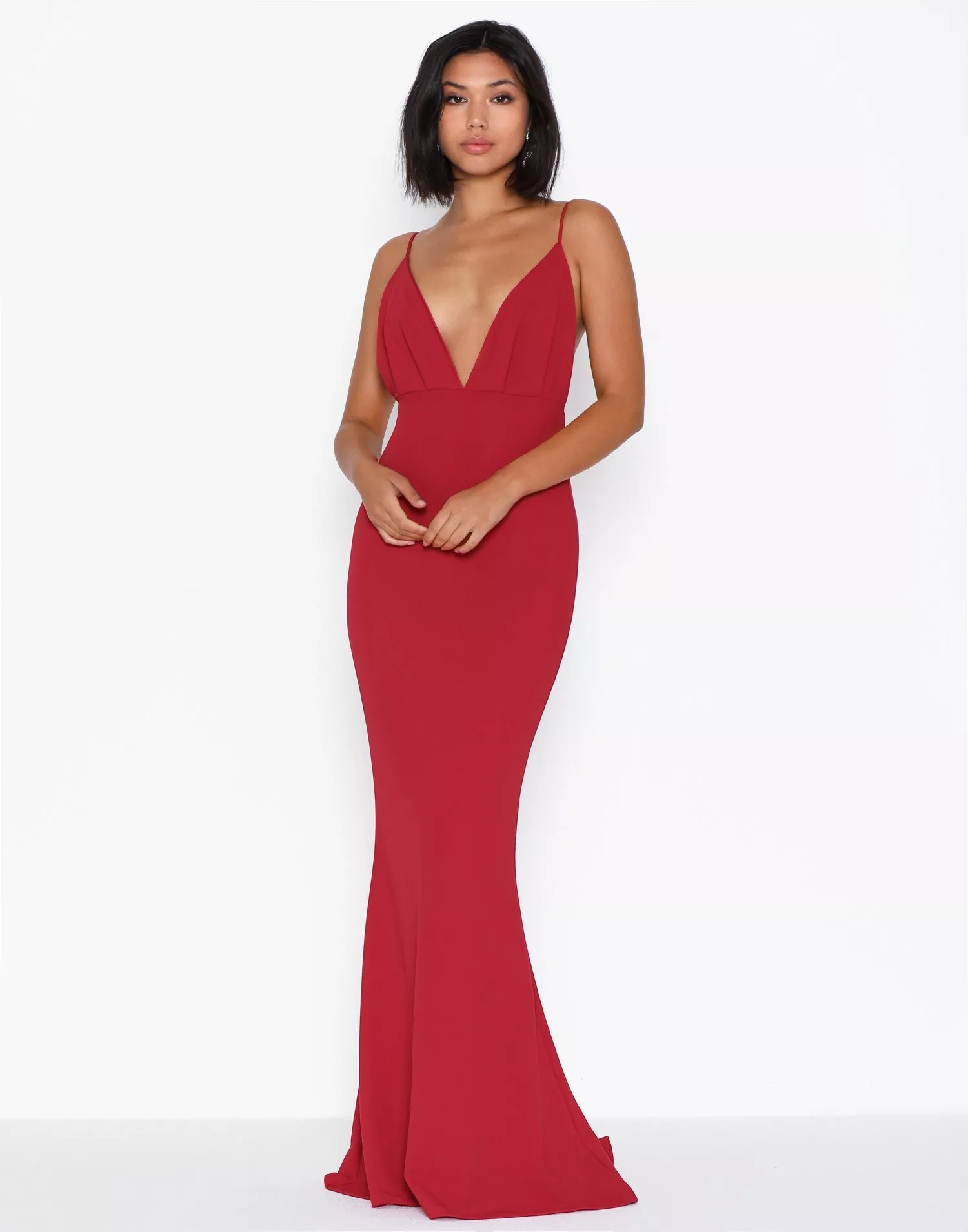 Missguided long 2025 red dress