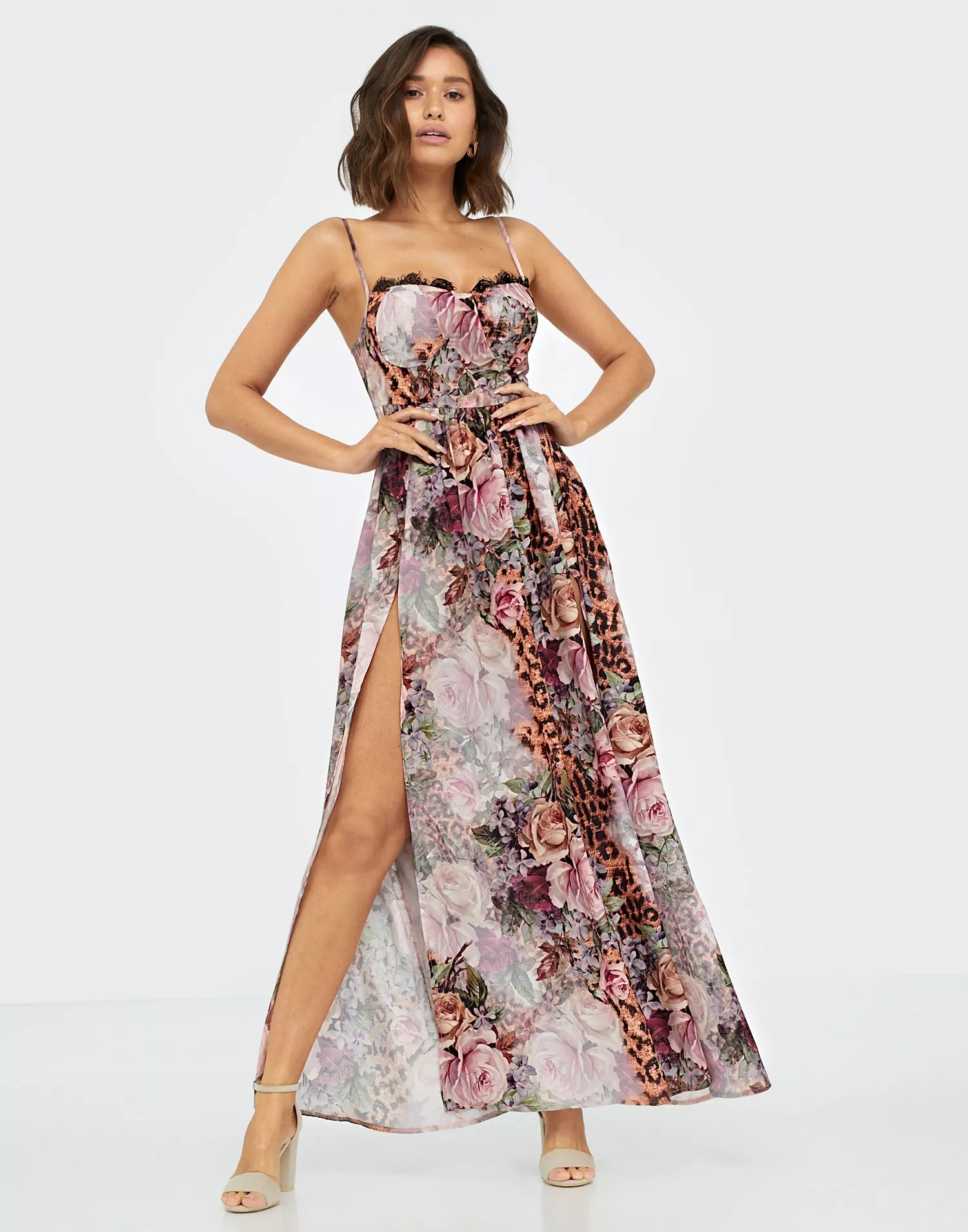 Missguided floral sale maxi dress