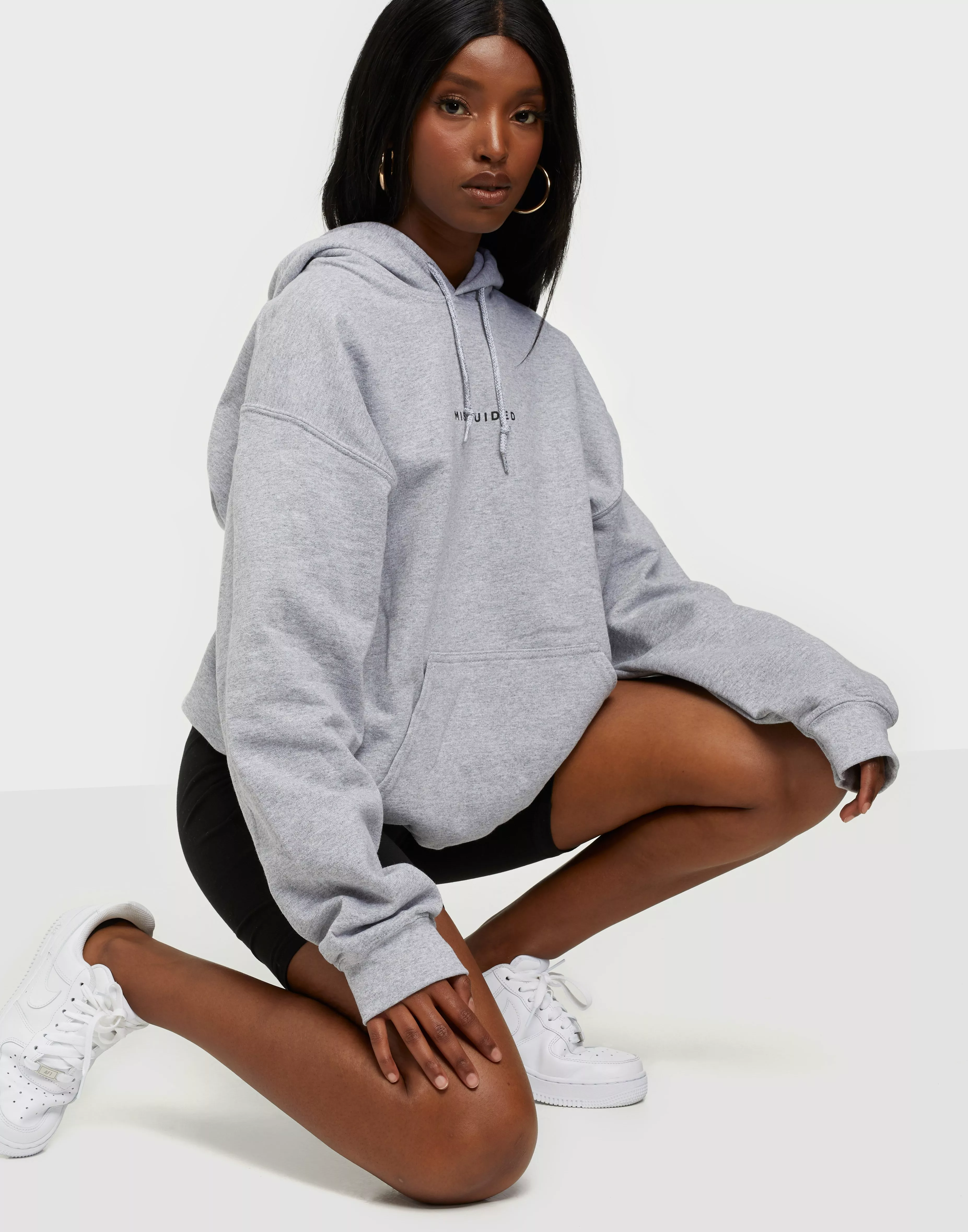 Missguided Stanford oversized sweatshirt in gray