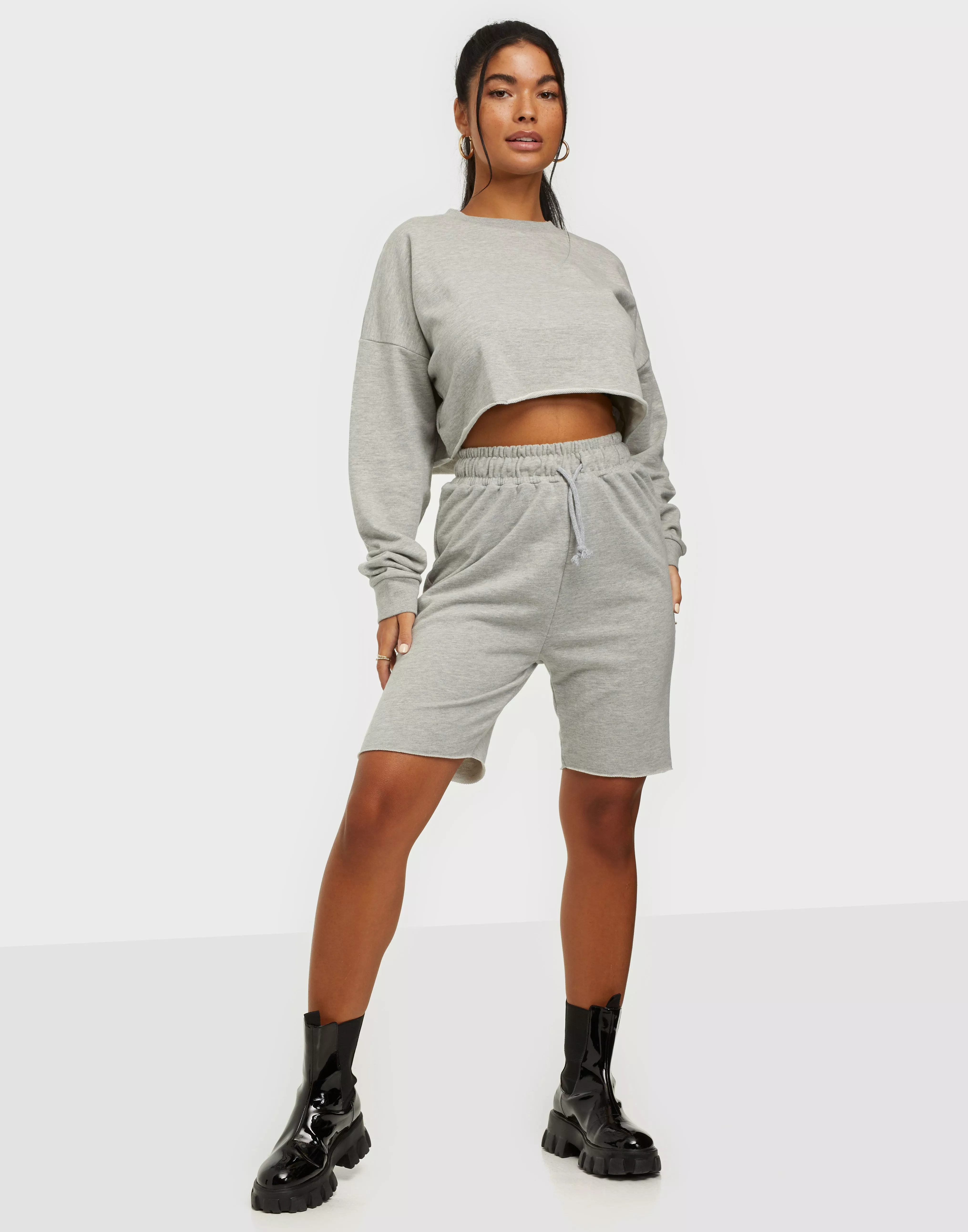 Buy Missguided Rib Crop & Cycling ShortsRib Crop & Cycling Shorts