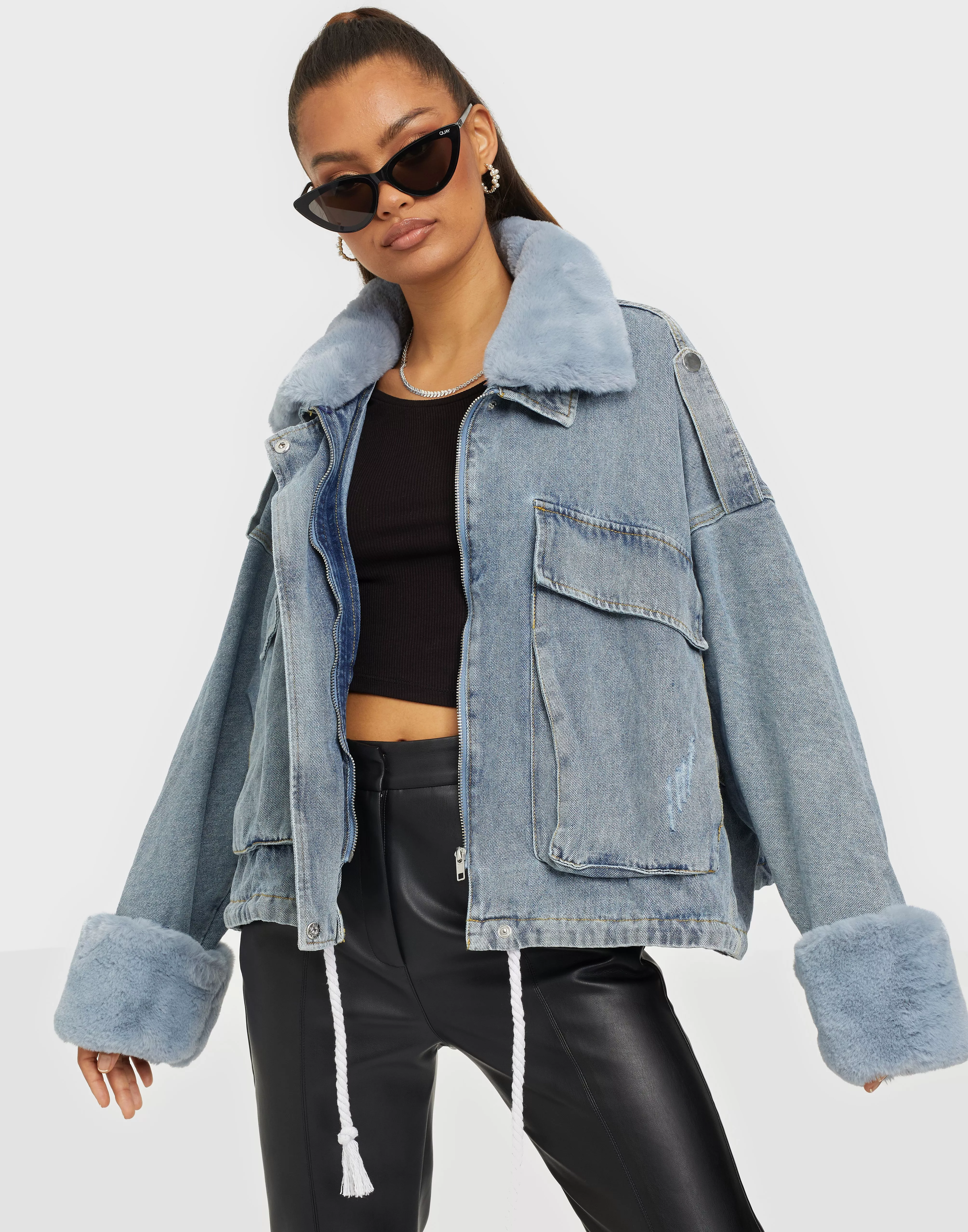 Missguided fluffy outlet jacket