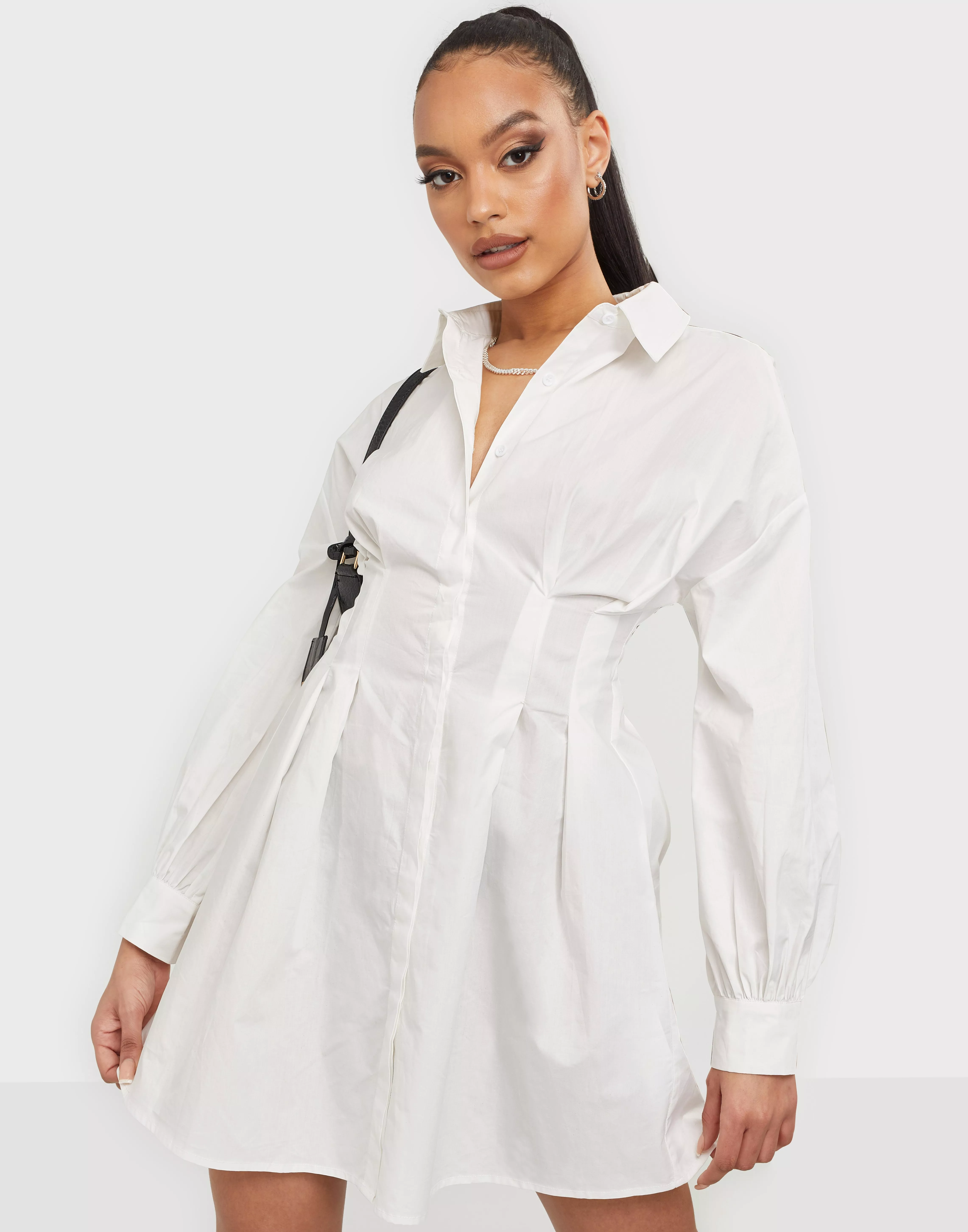 White shirt hot sale dress missguided