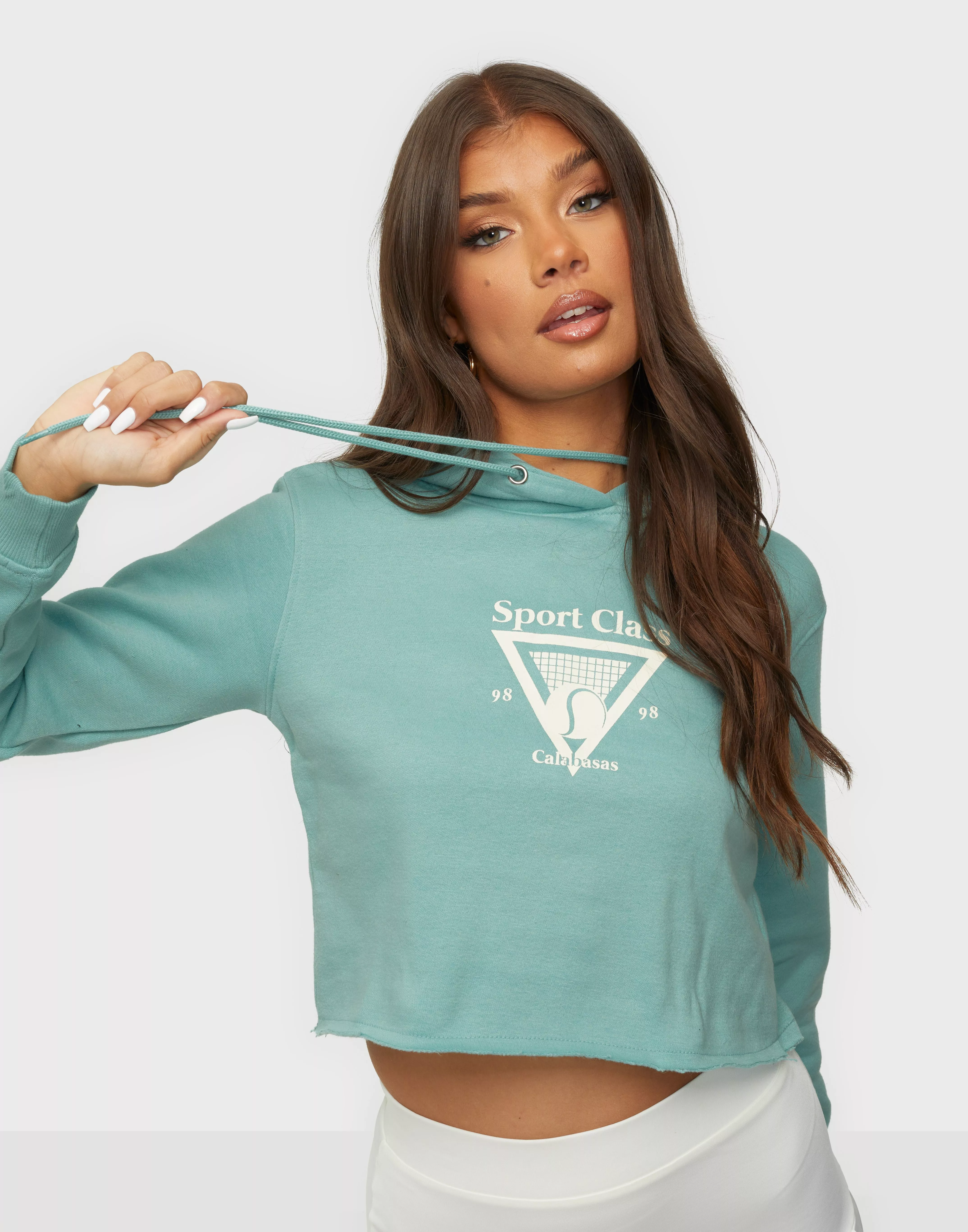 Guess crop top hoodie sale