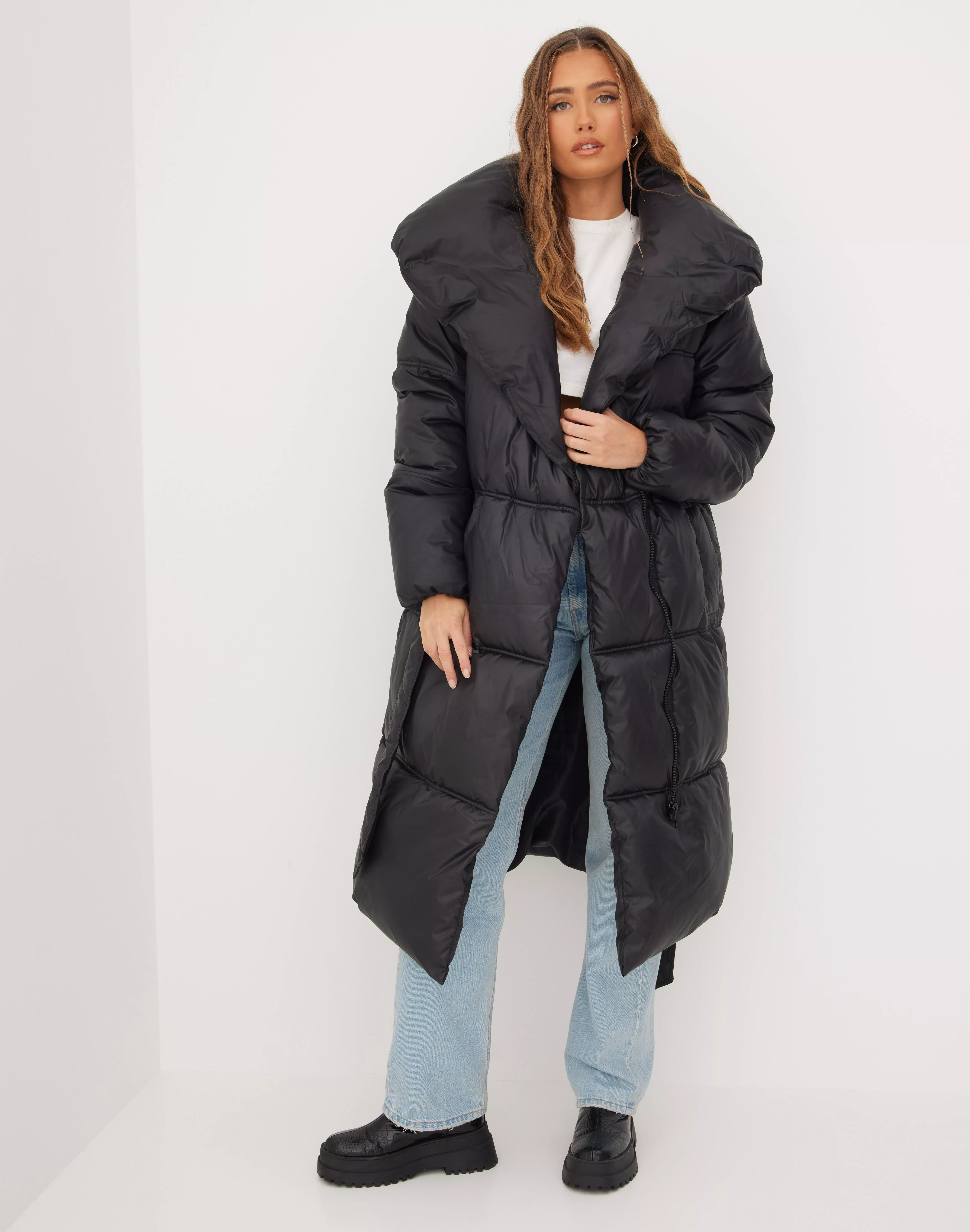 Missguided black deals parka